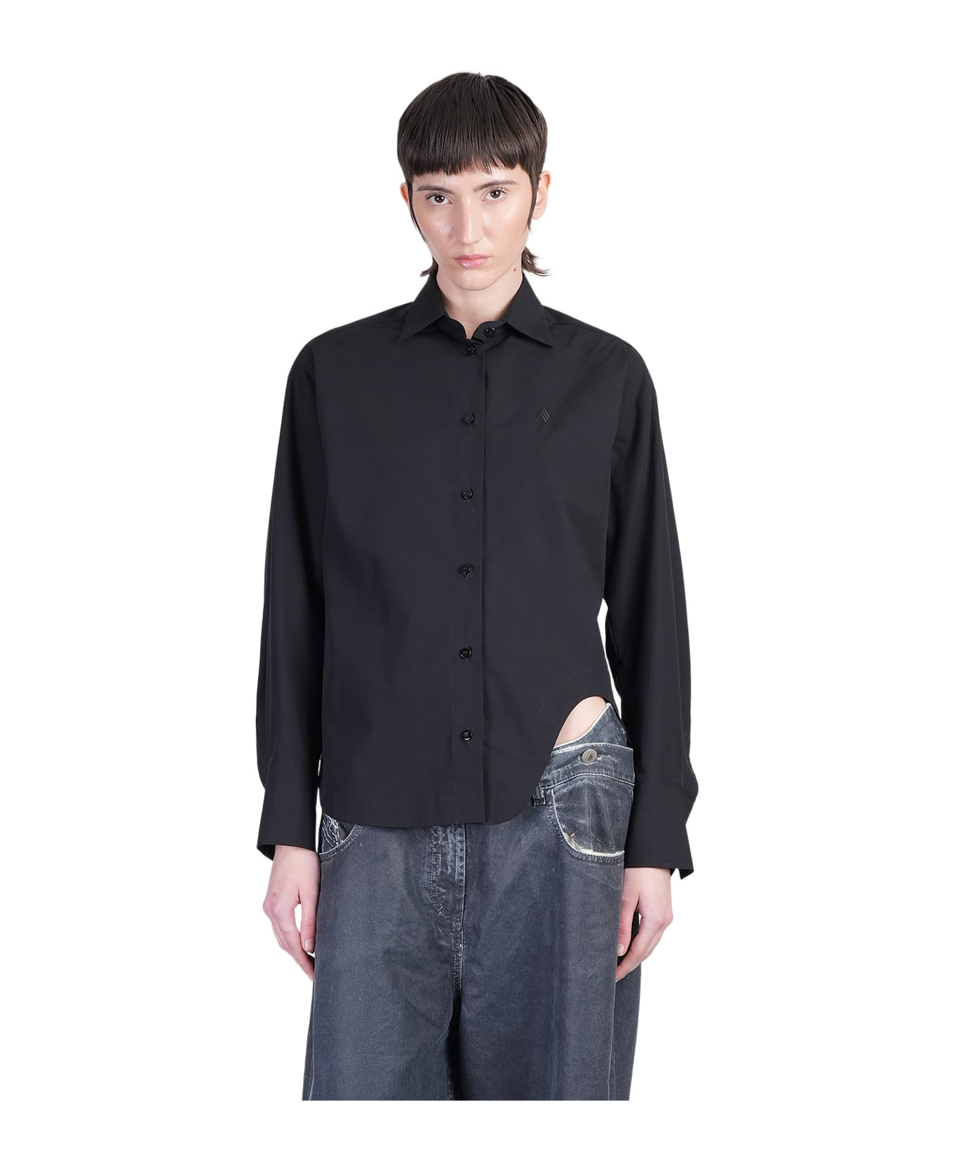Shirt In Black Cotton - 1