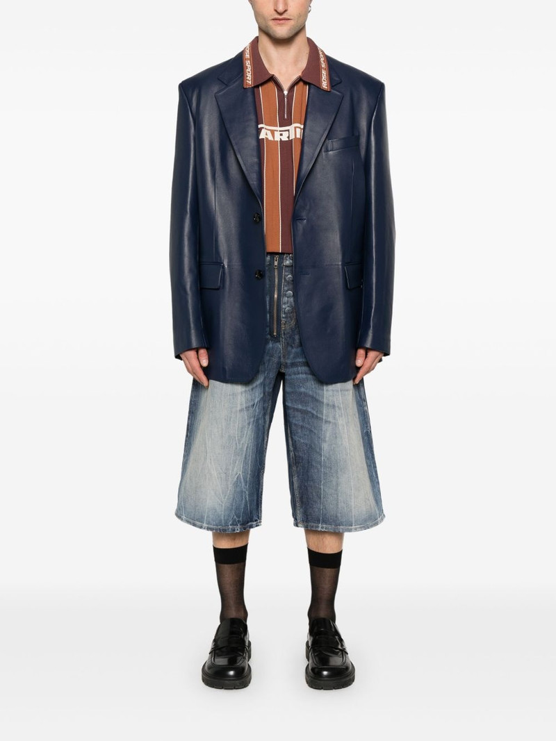 Martine Rose logo-patch denim shorts outlook