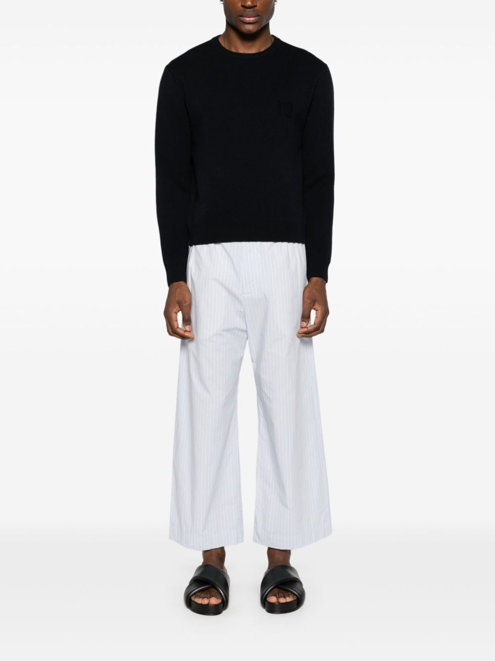 motif-embroidered wool jumper - 2