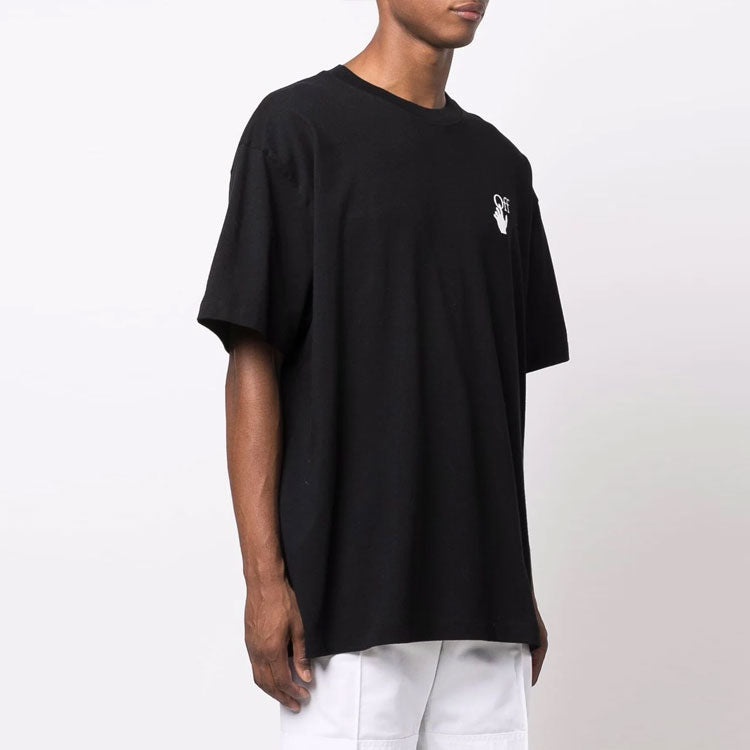 Off-White FW21 Caravaggio Painting Short Sleeve Loose Fit Black OMAA038F21JER0061084 - 5