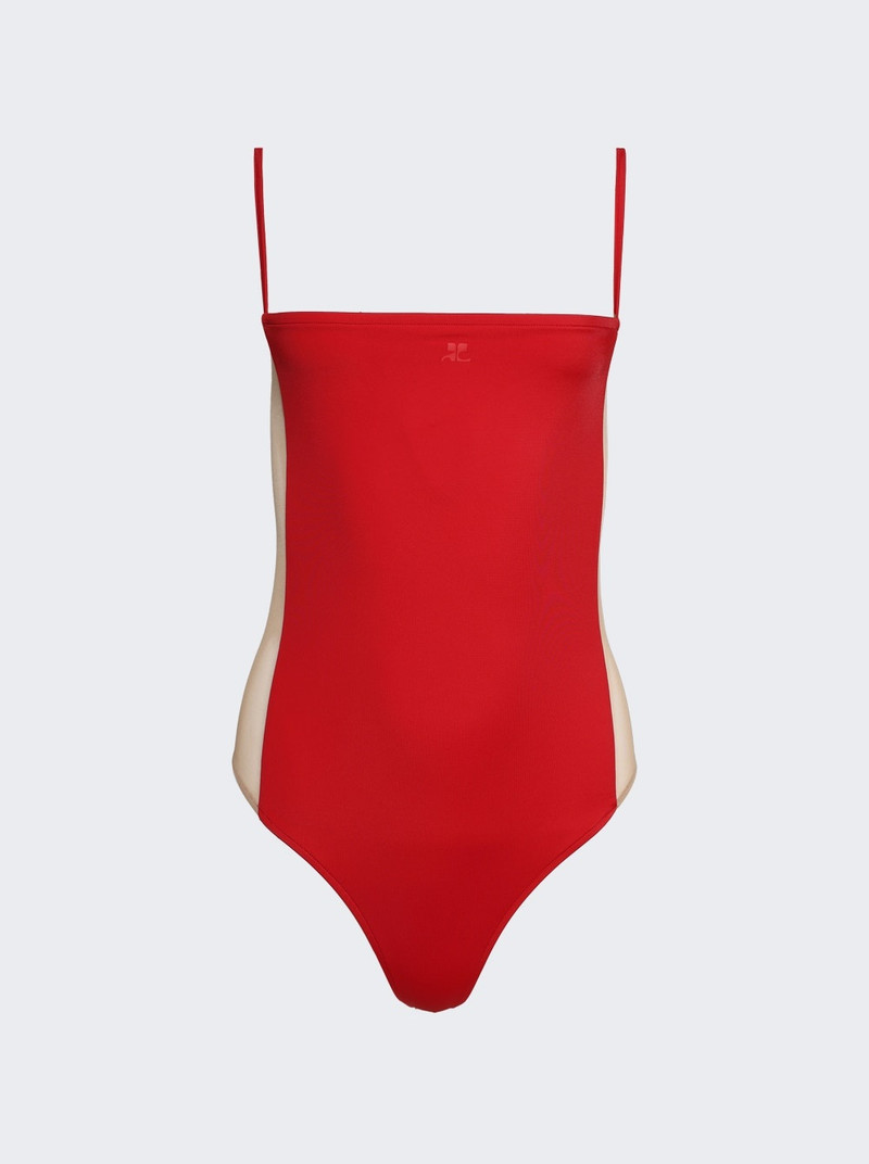 Illusion Square Swimsuit Ruby 1