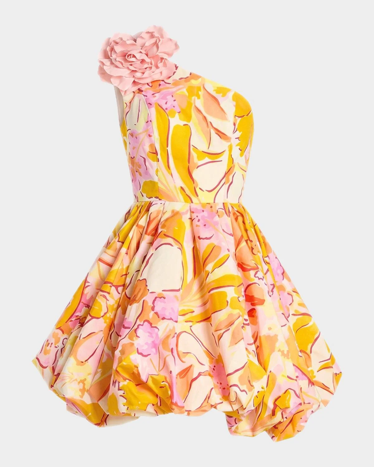 Floral-Print Bubble Mini Dress - 1