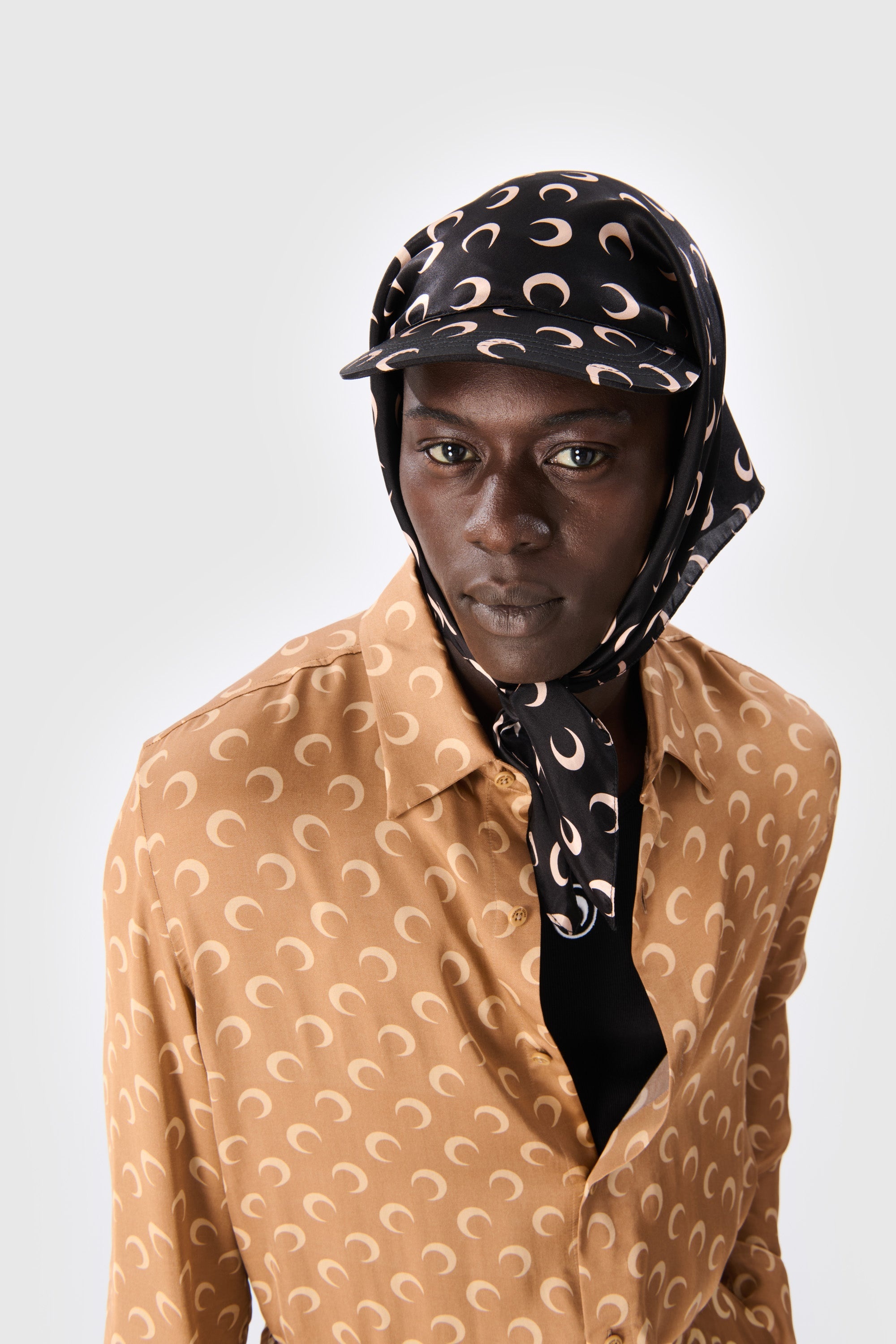 Marine Serre Moon Silk Veiled Cap | REVERSIBLE