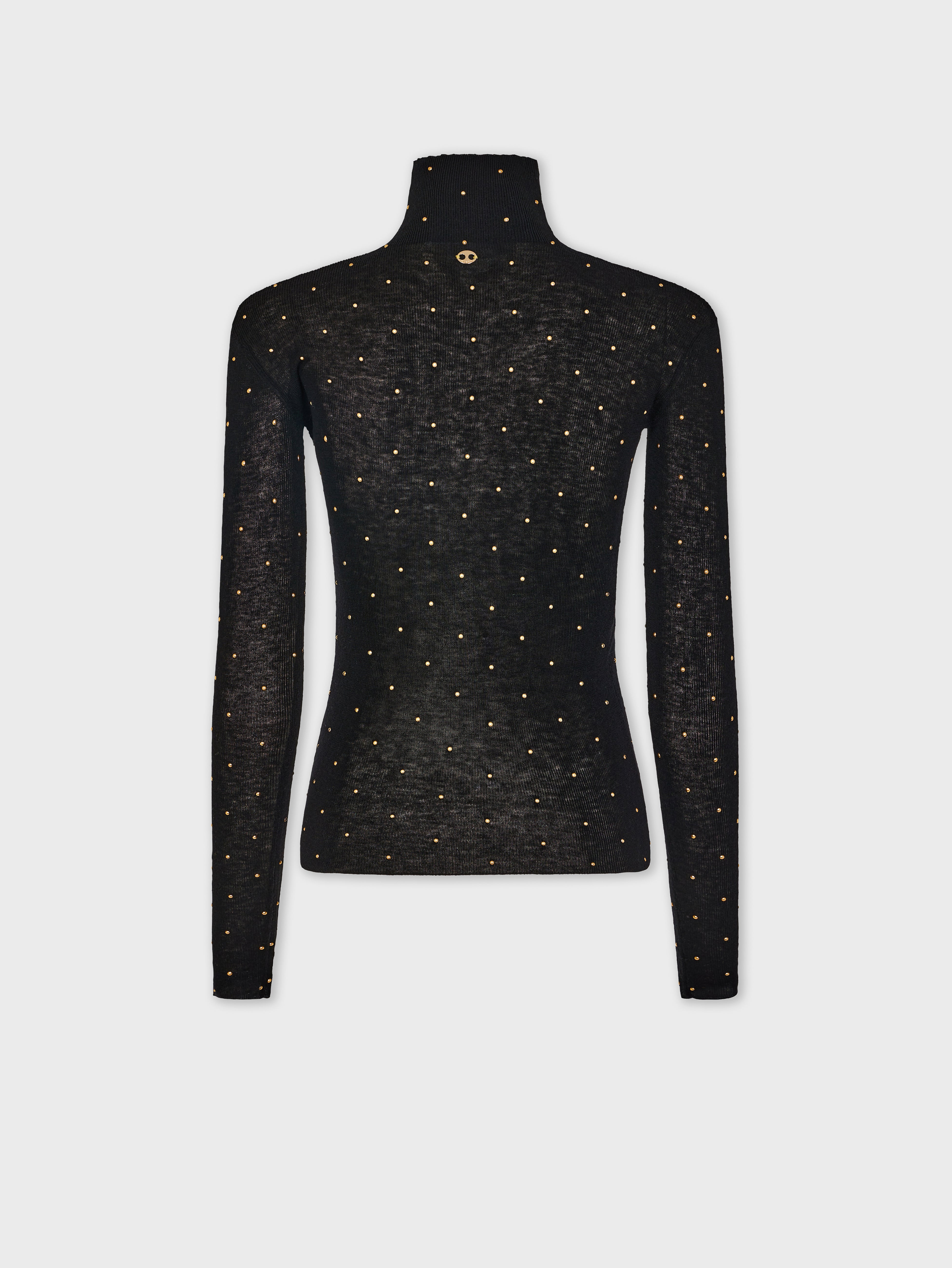 SECOND-SKIN TURTLE-NECK TOP IN WOOL - 2