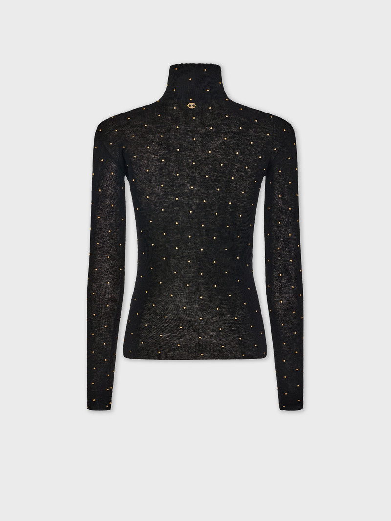 rabanne SECOND-SKIN TURTLE-NECK TOP IN WOOL outlook