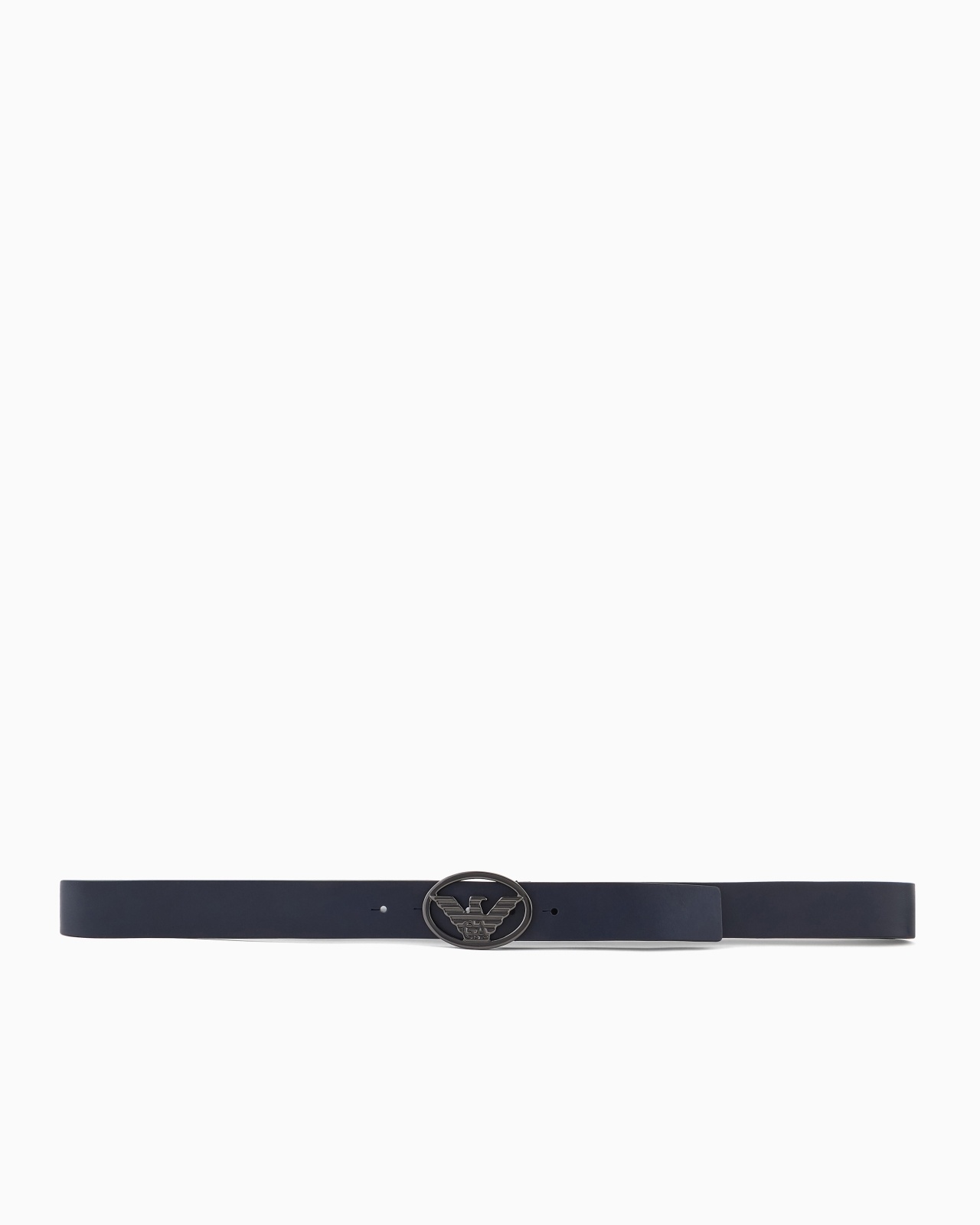 SMOOTH LEATHER BELT WITH EAGLE PLATE - 3