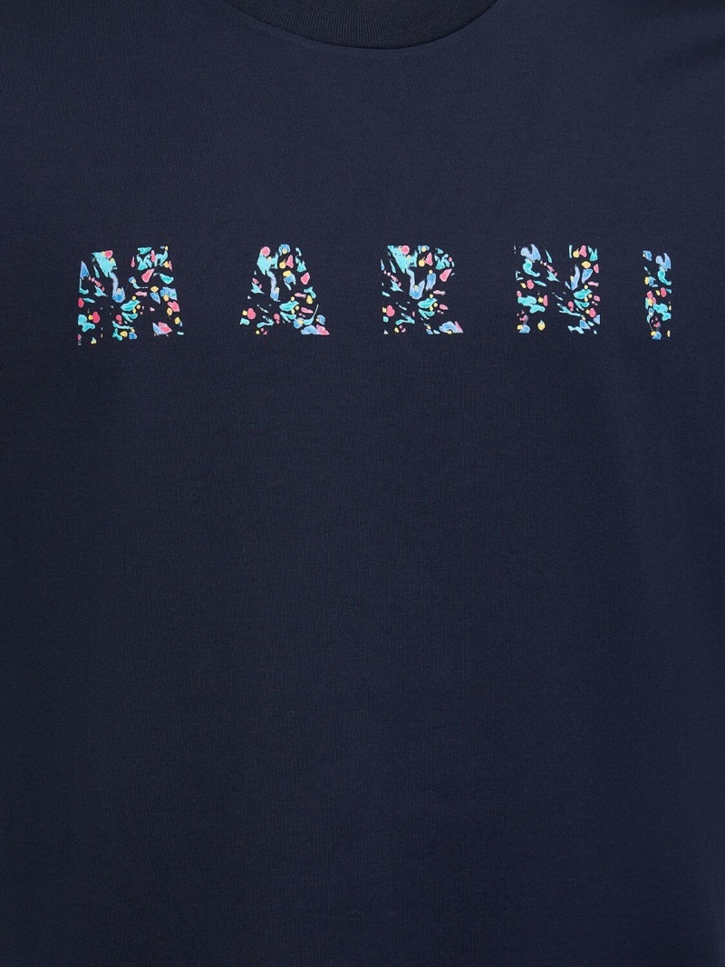Floral logo print cotton jersey t-shirt - 2
