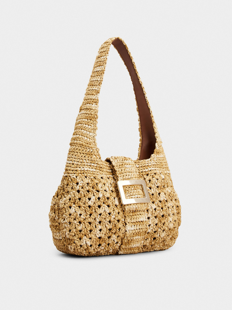 Belle Vivier Small Hobo Bag in crochet 6