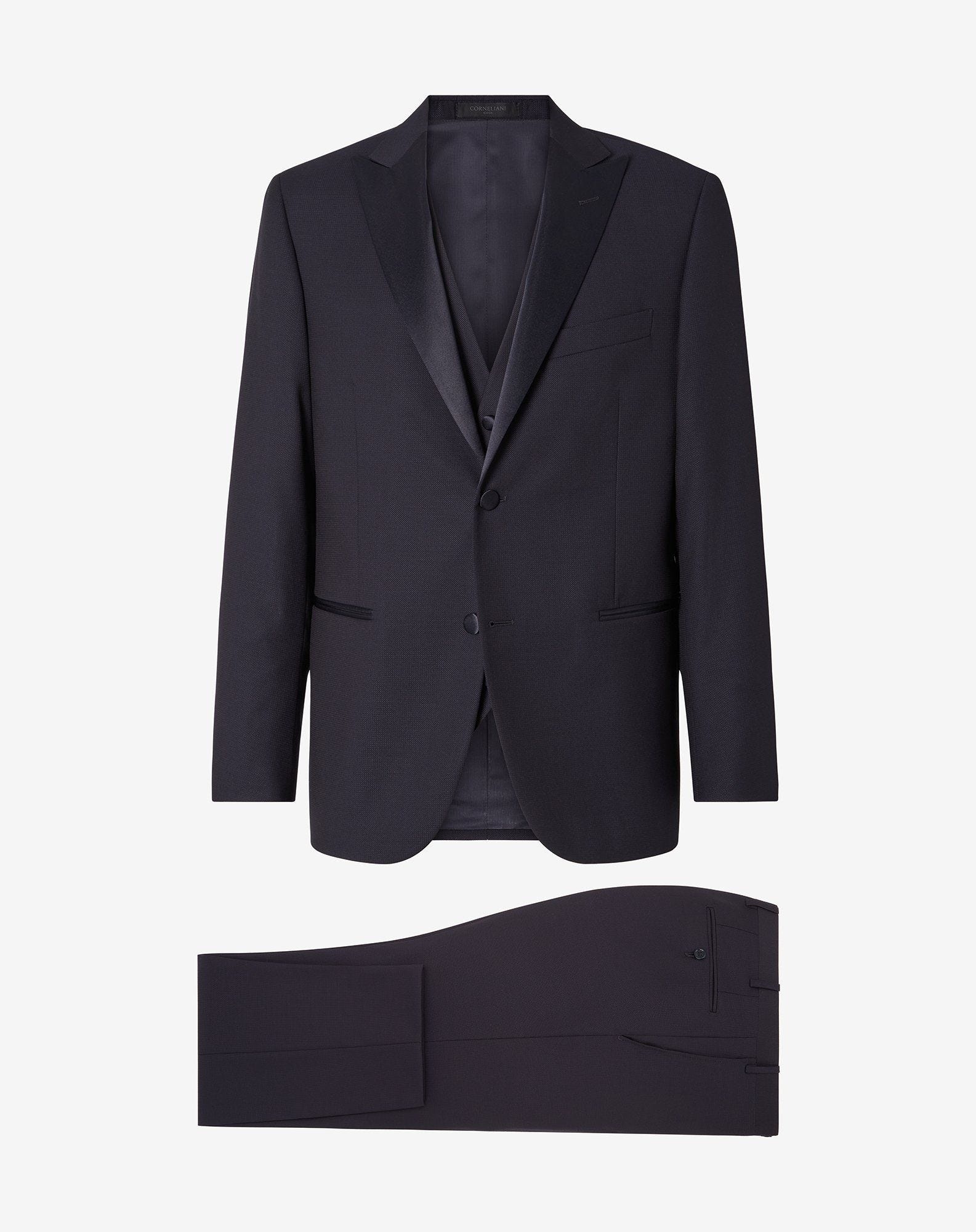 Blue wool and silk tuxedo - 1