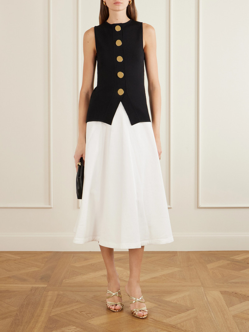 Altuzarra Varda Paneled Cotton-blend Midi Skirt outlook