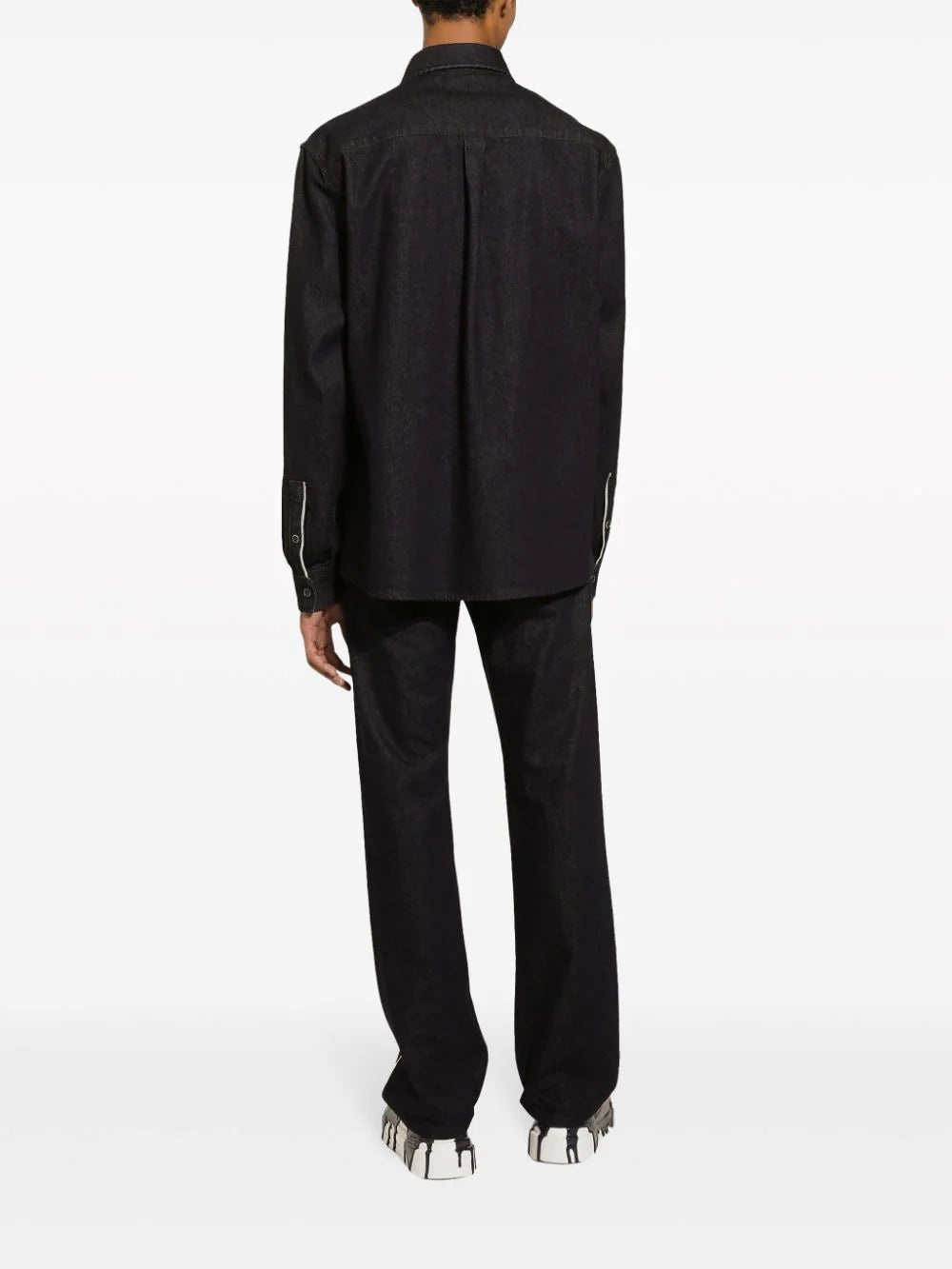 CONSTRASTIM-TRIM DENIM SHIRT - 3