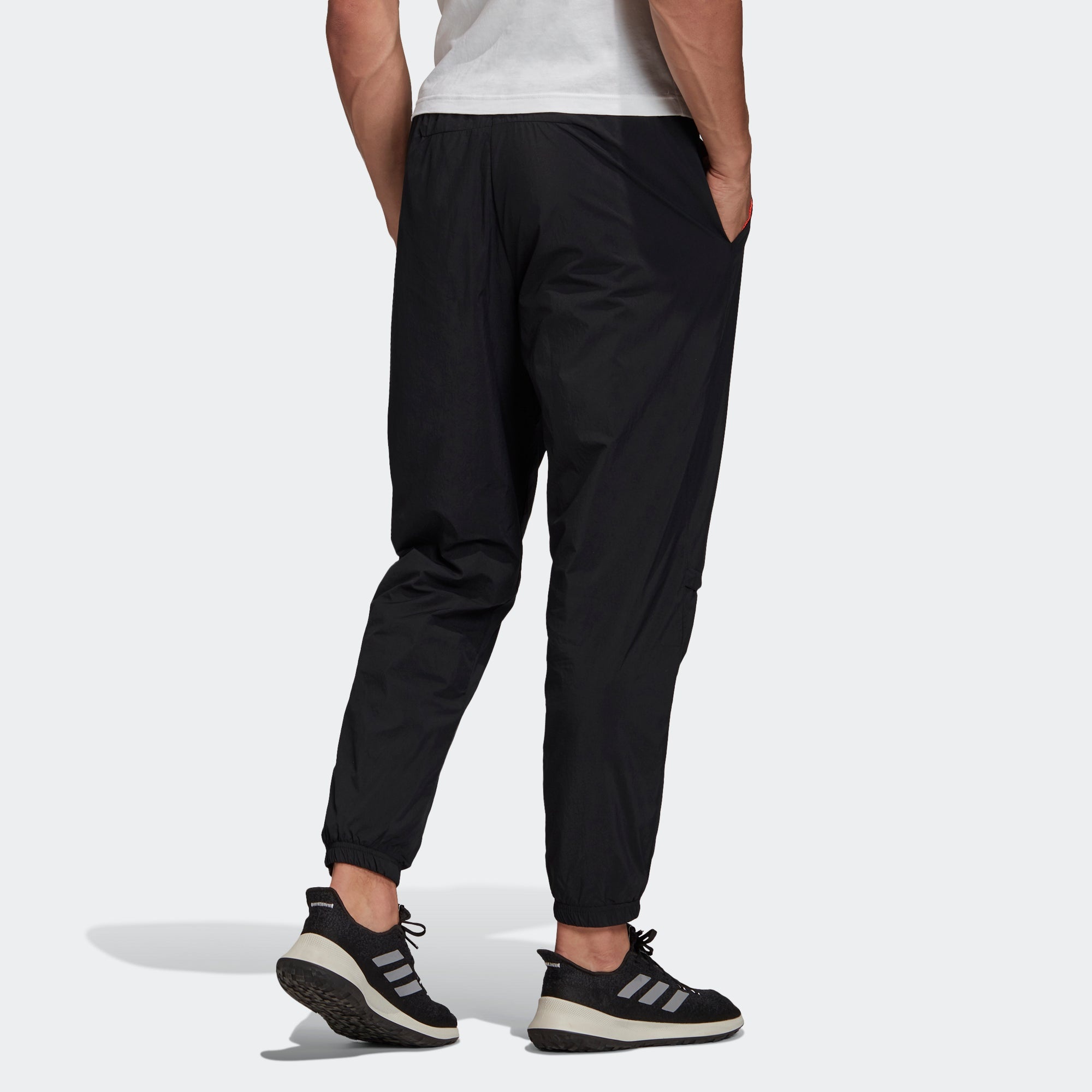 Men's adidas Mh Wv Tp Running Training Woven Bundle Feet Sports Pants/Trousers/Joggers Black FL3898 - 4