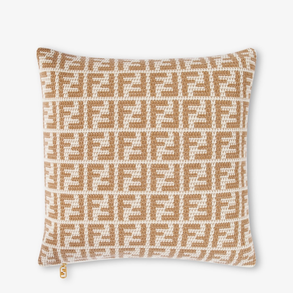 Beige cashmere cushion - 1