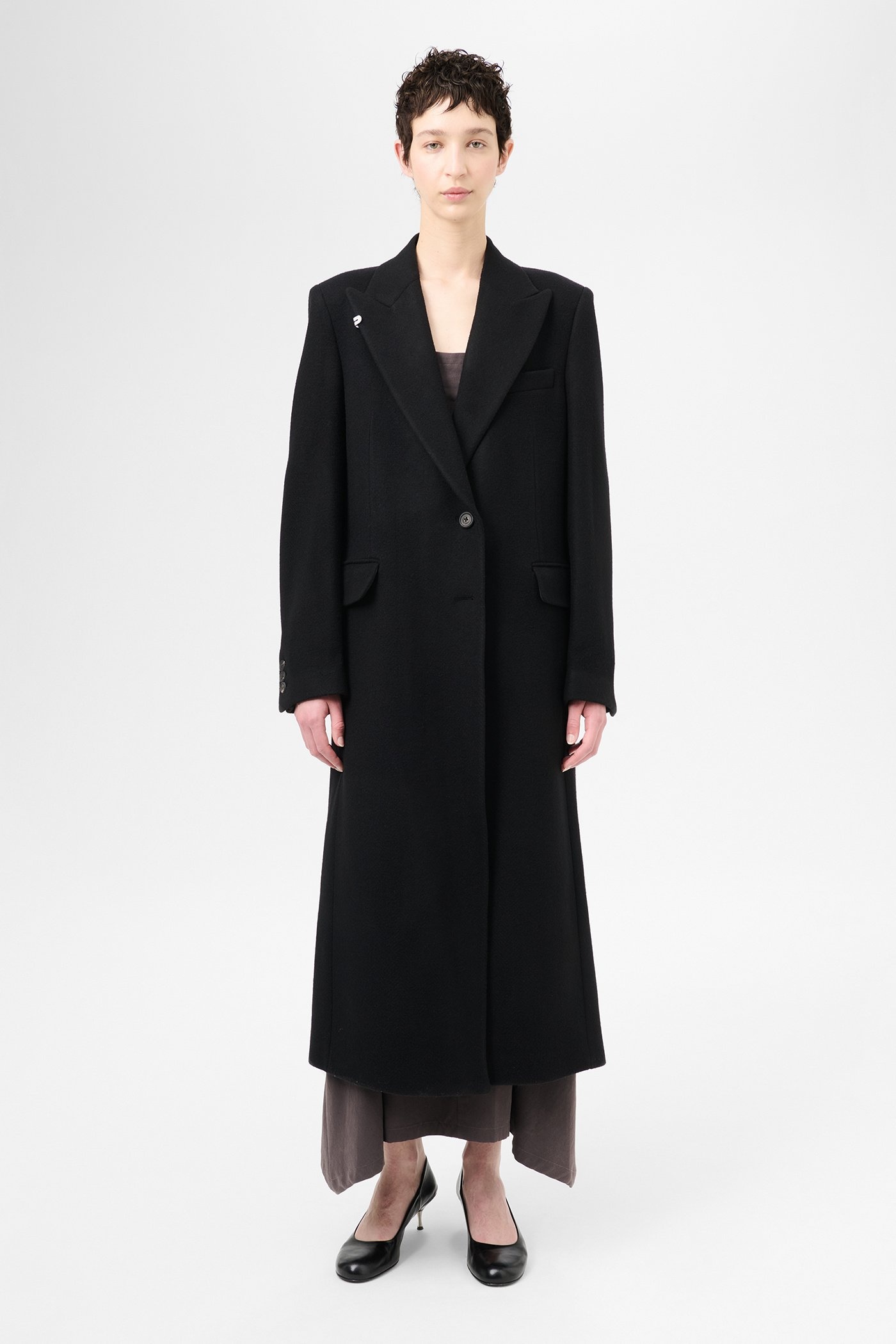 Manta Coat Black Slyly Herringbone - 2