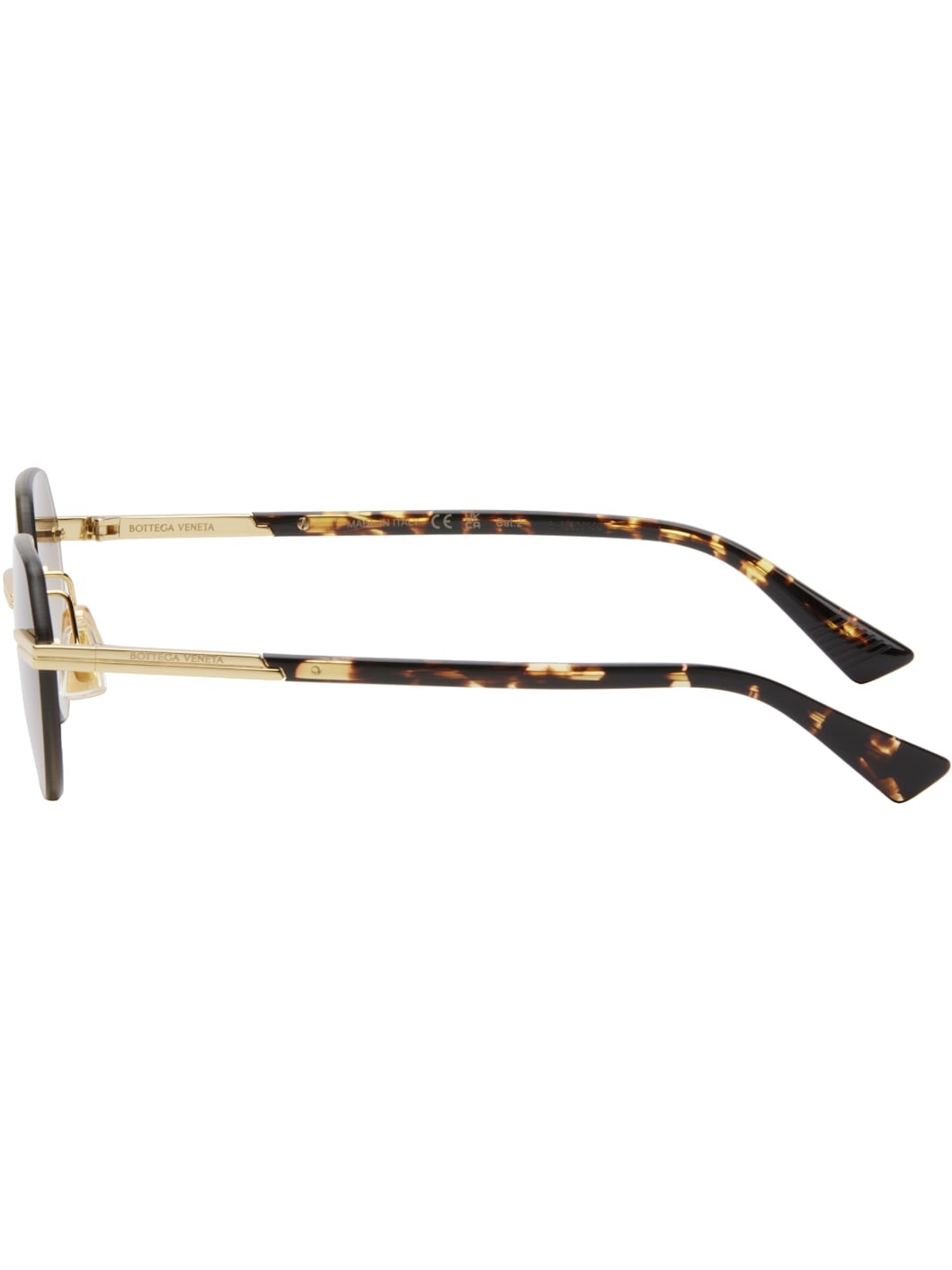 Gold Glaze Rimless Sunglasses - 3