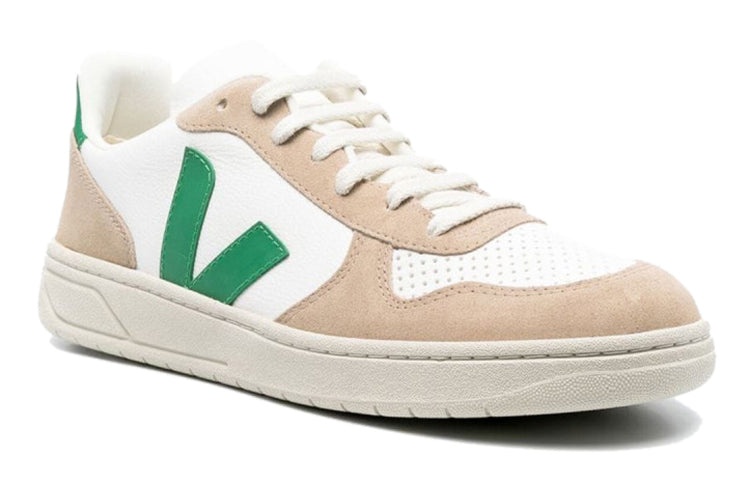 Veja V-10 Chromfree Low-Top Sneakers 'White Beige Green' VX0503146 - 3