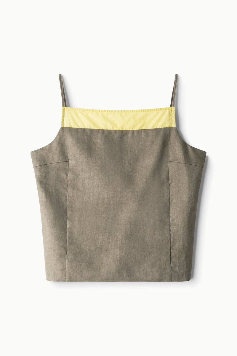 STAUD MAISIE LINEN TOP PALO VERDE 3
