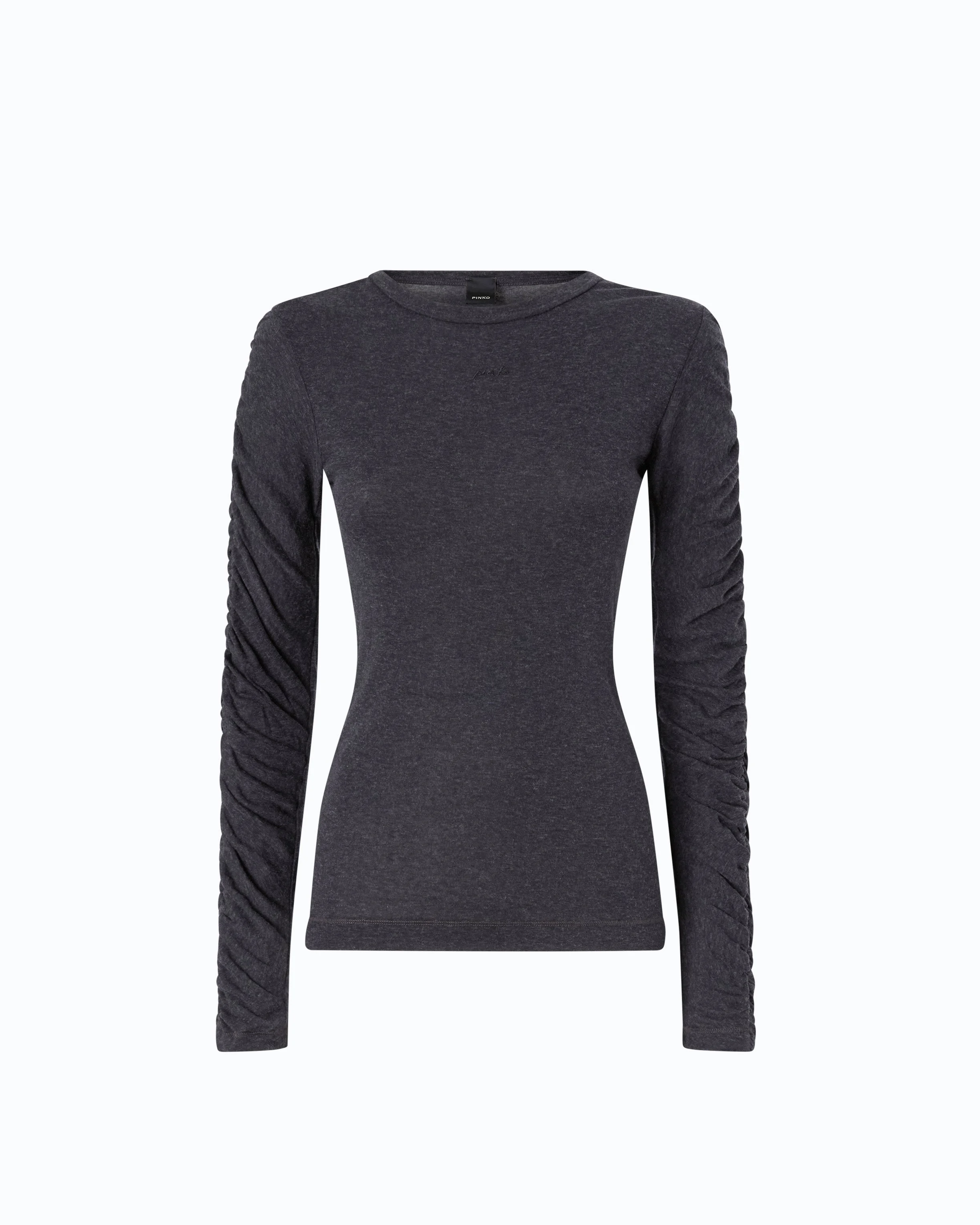 SWEATER WITH GATHERED SLEEVES - 1