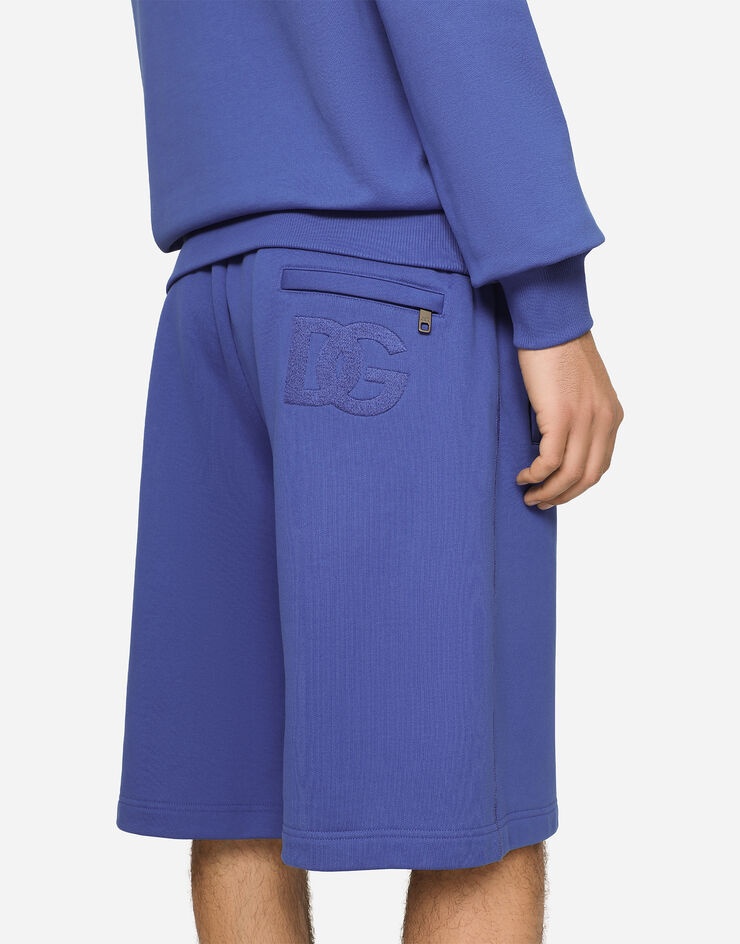 Jersey jogging shorts with DG embroidery - 4