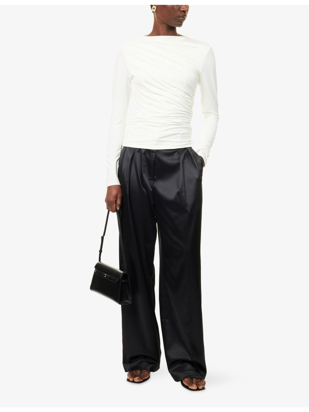 Bray Ruched Stretch-Woven Top - 2