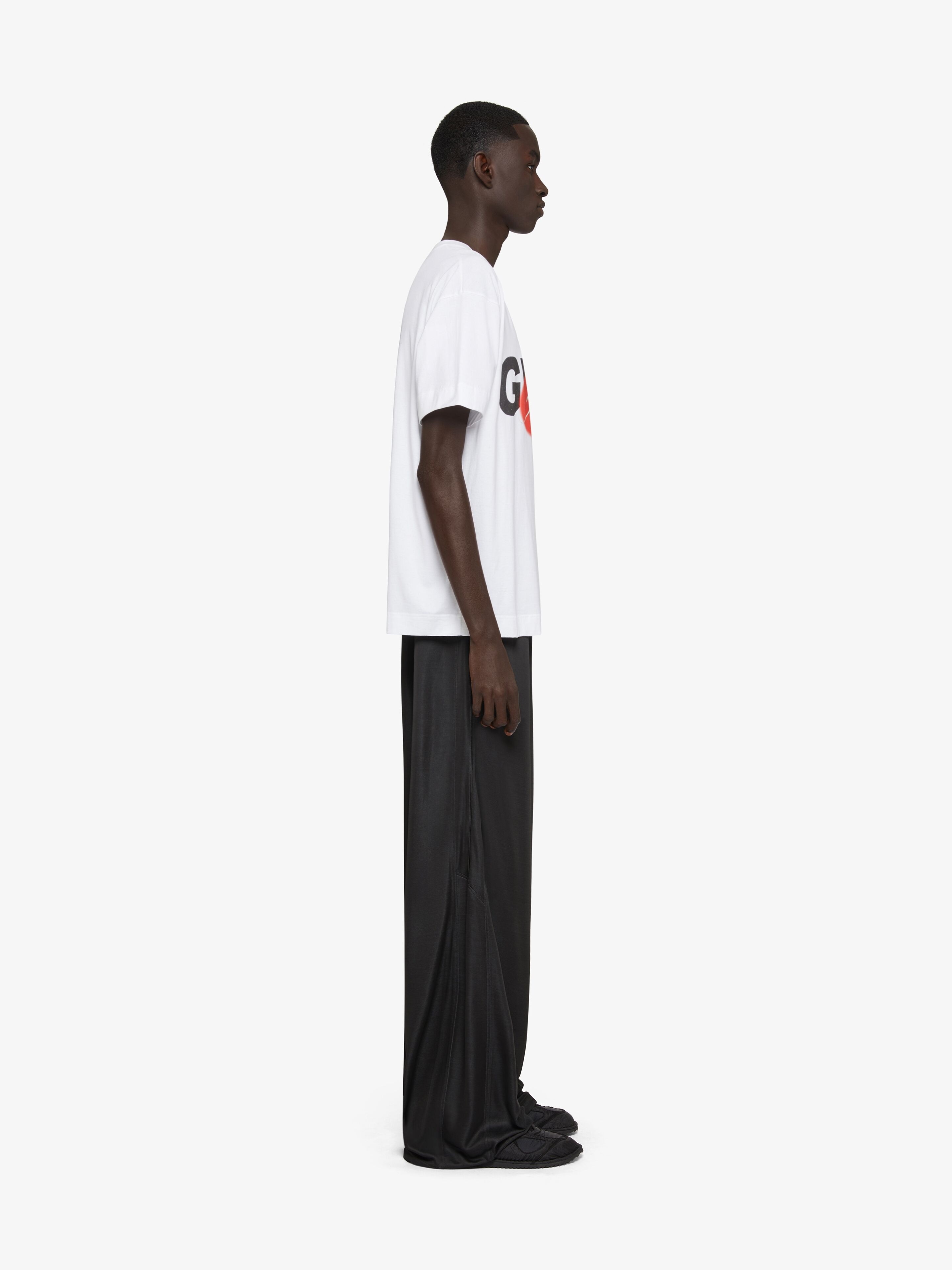 BOXY FIT T-SHIRT IN COTTON WITH GIVENCHY FLOWER PRINT - 3