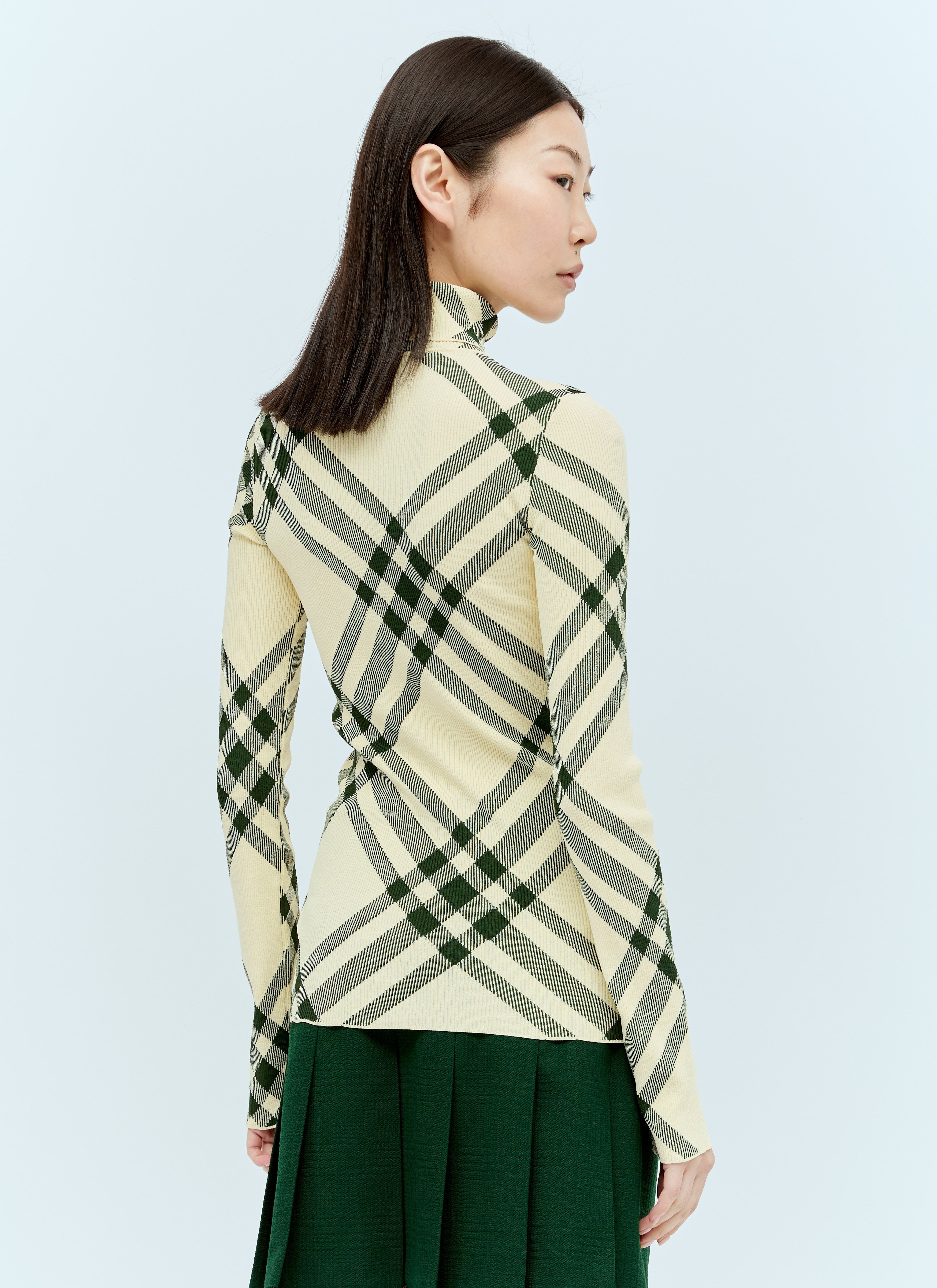 Burberry Women Ribbed Check Sweater - 4