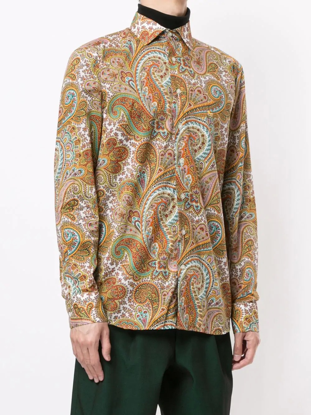 paisley-print cotton shirt - 3