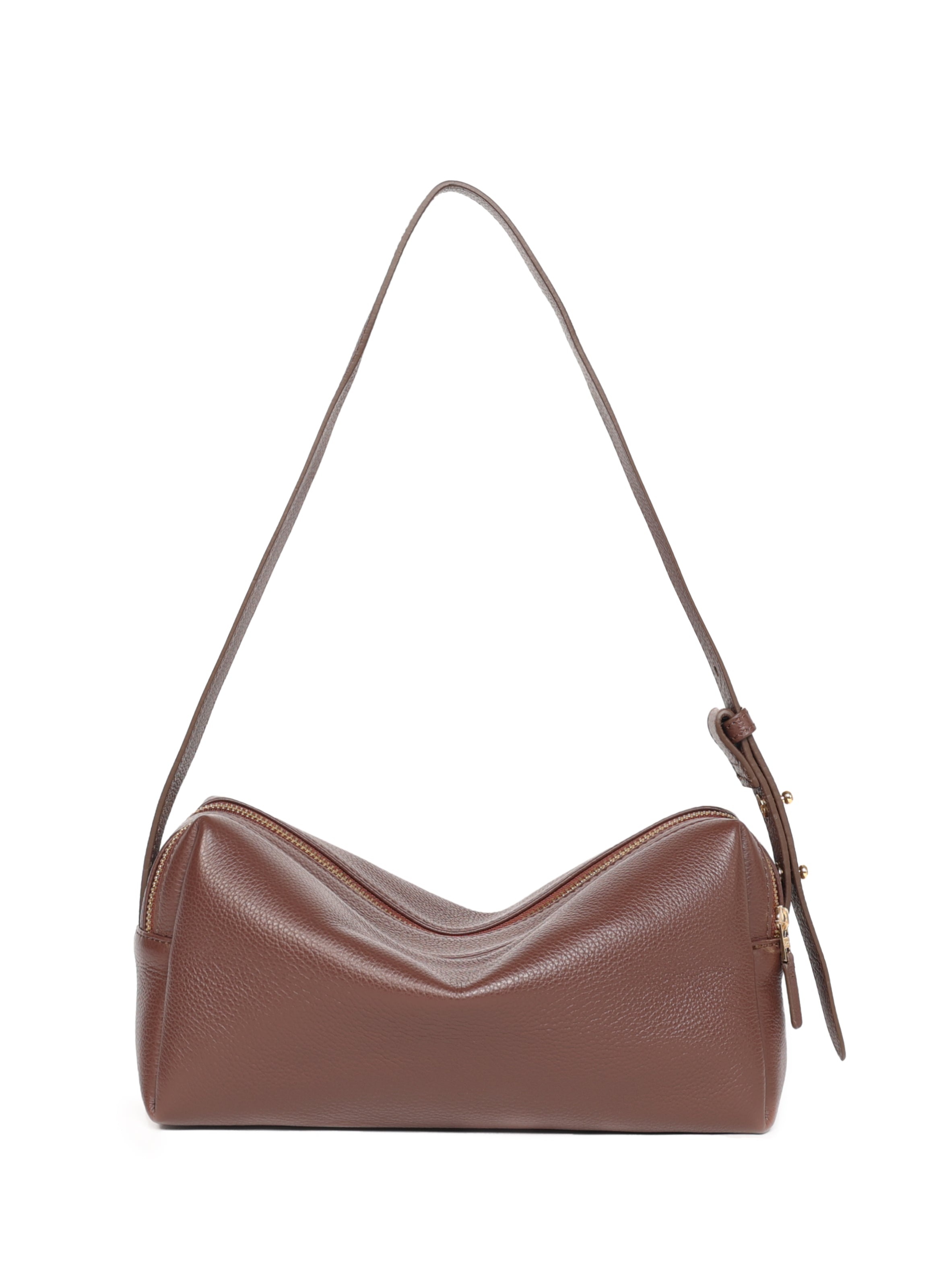 Trousse Pebbled Leather Dark Brown - 1