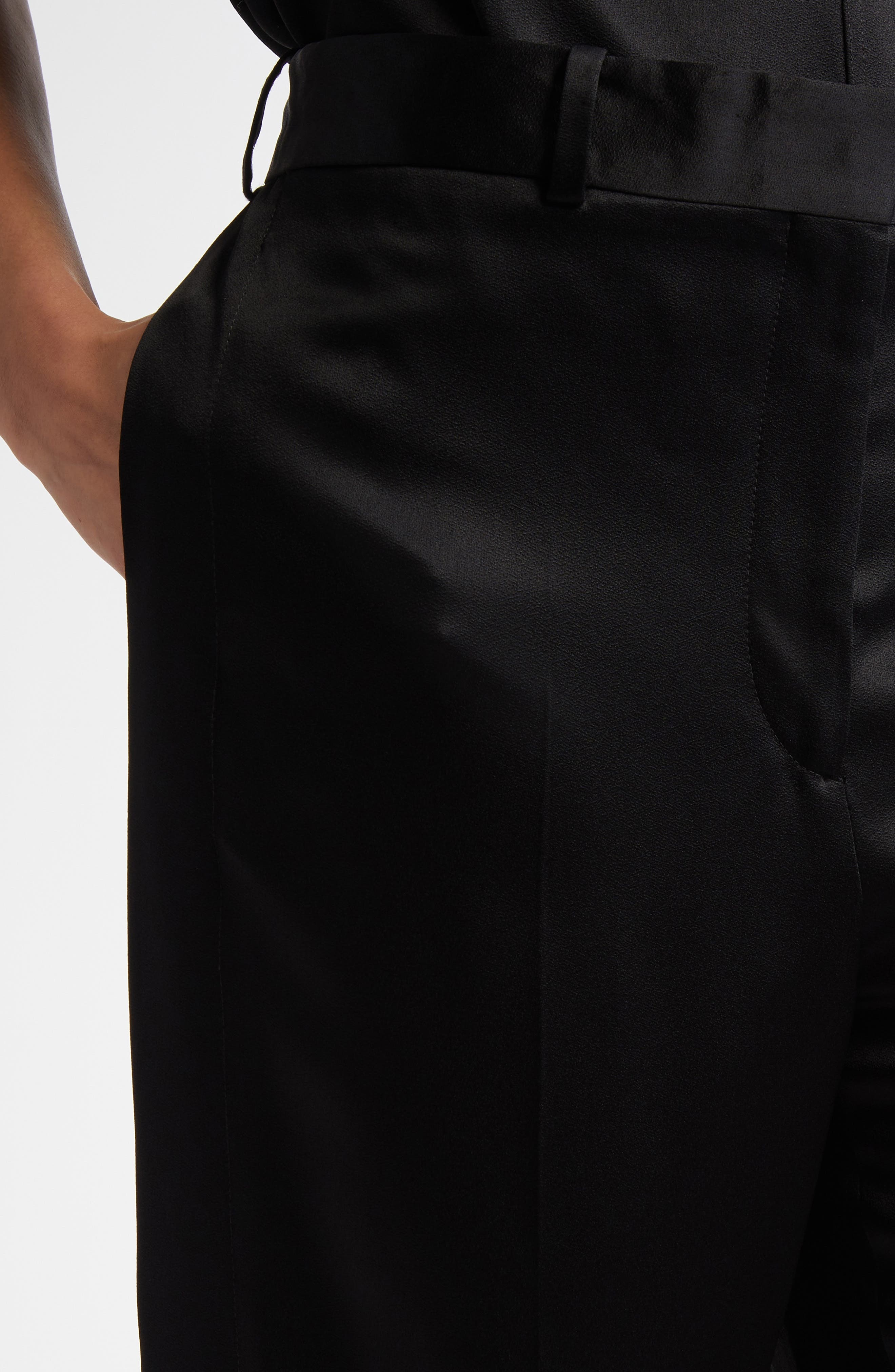 TOTEME Slit Cuff Trousers in Black at Nordstrom - 5