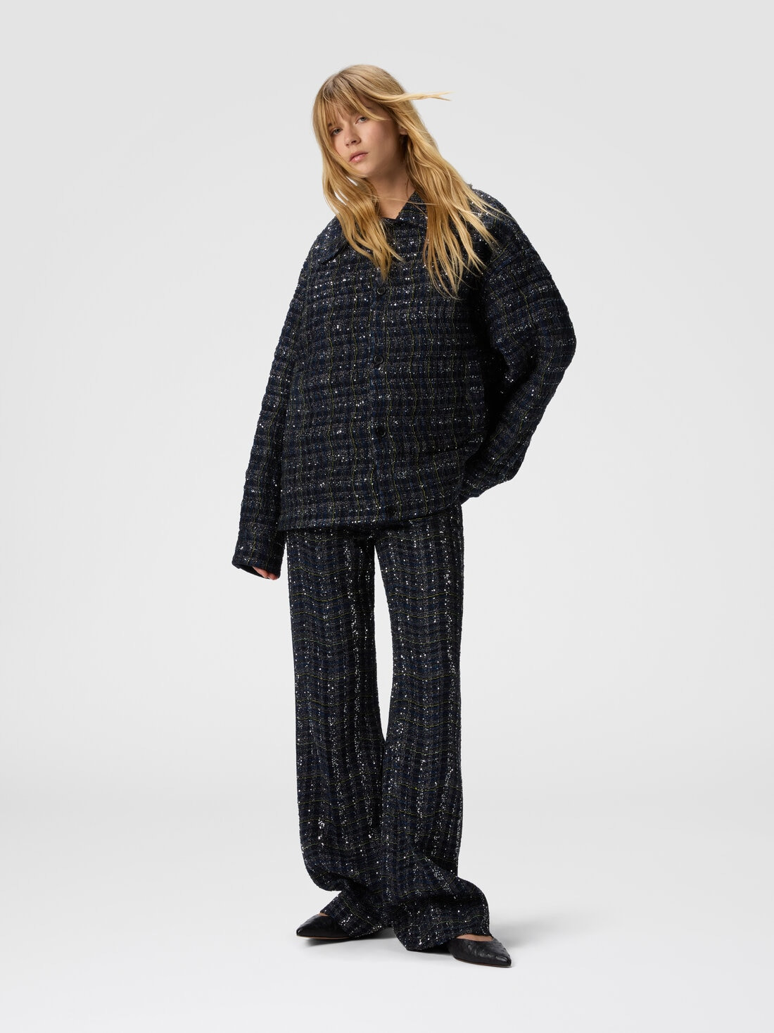 Overshirt with wave check pattern - 2