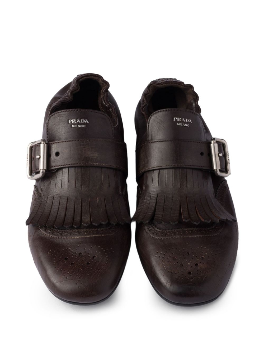 fringed buckle shoes - 3