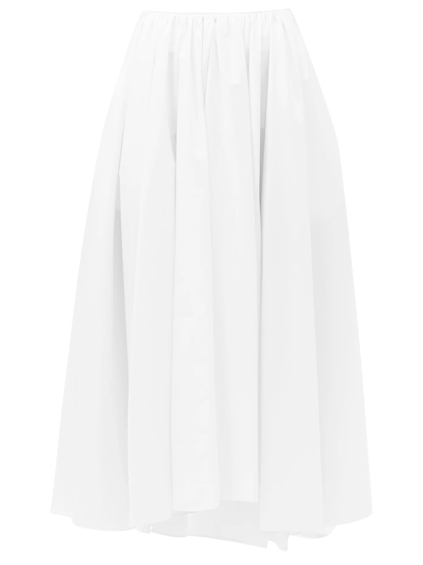 Nastya linen-blend midi skirt - 1