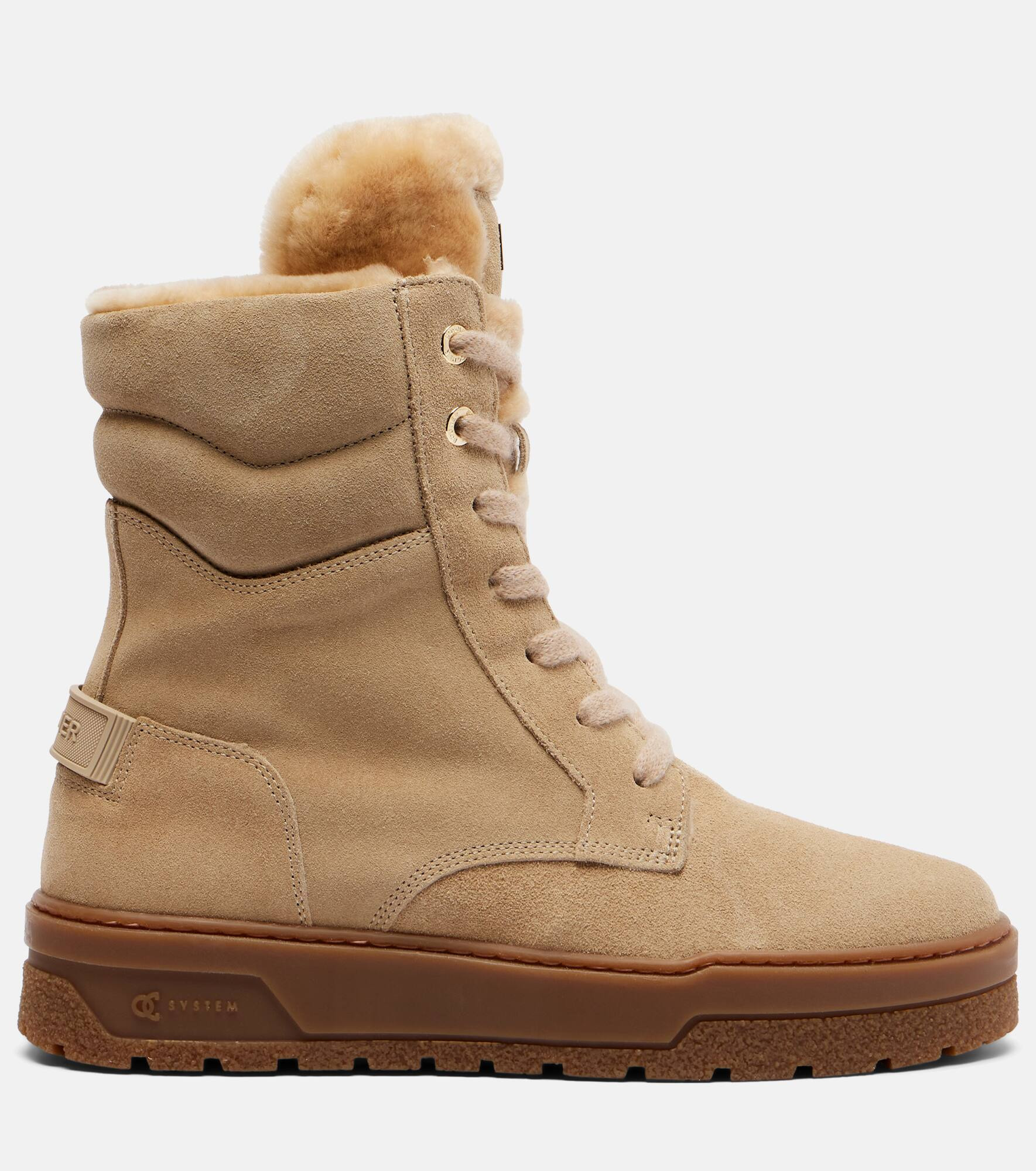 Calgary shearling-lined suede lace-up boots - 4