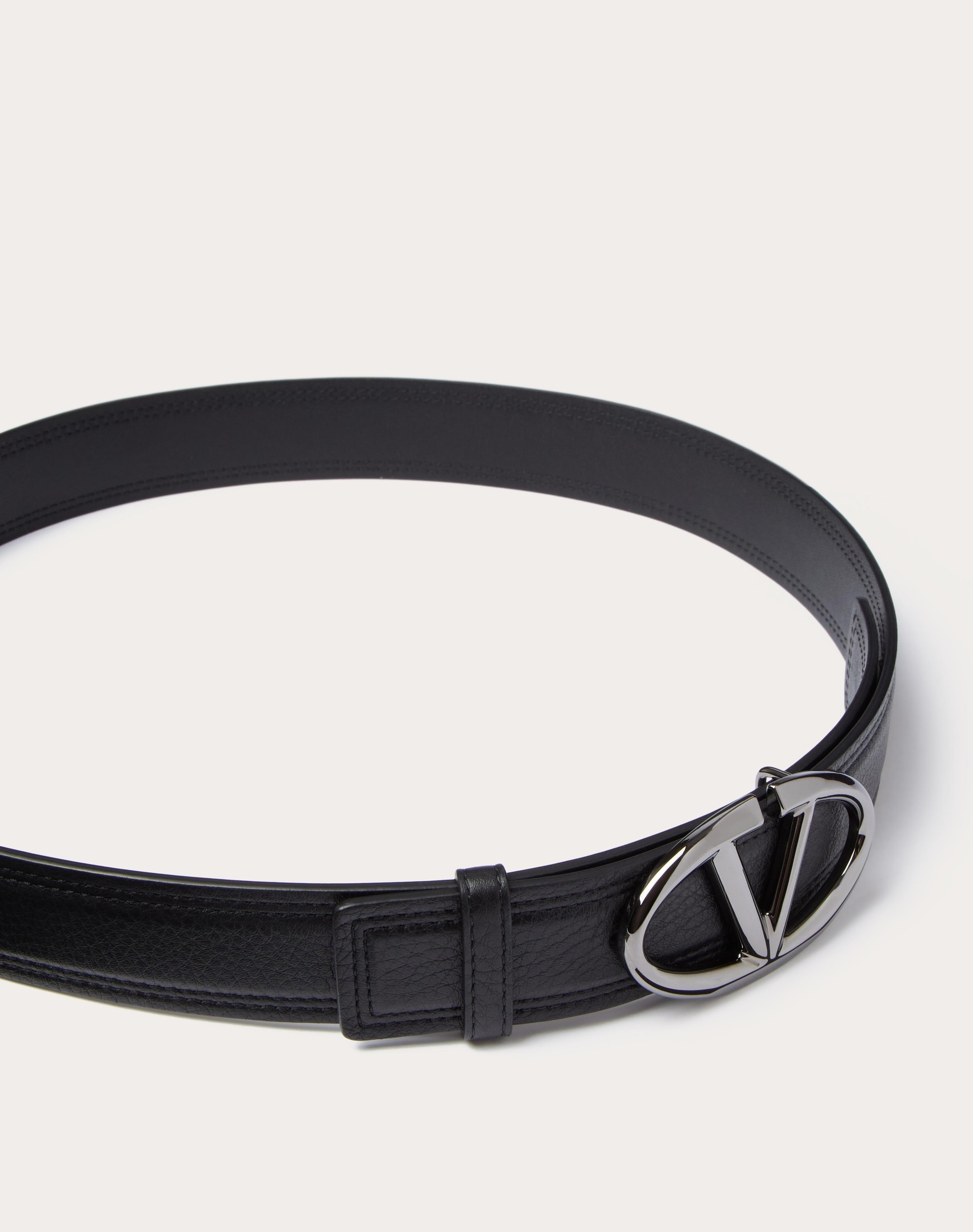 THE BOLD EDITION VLOGO GRAINY CALFSKIN BELT 35 MM - 4