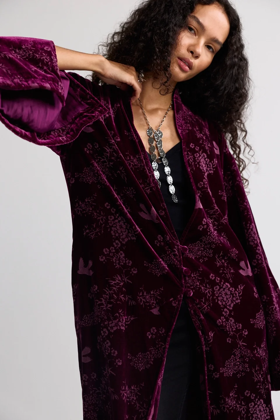 Bella Velvet Duster - 1