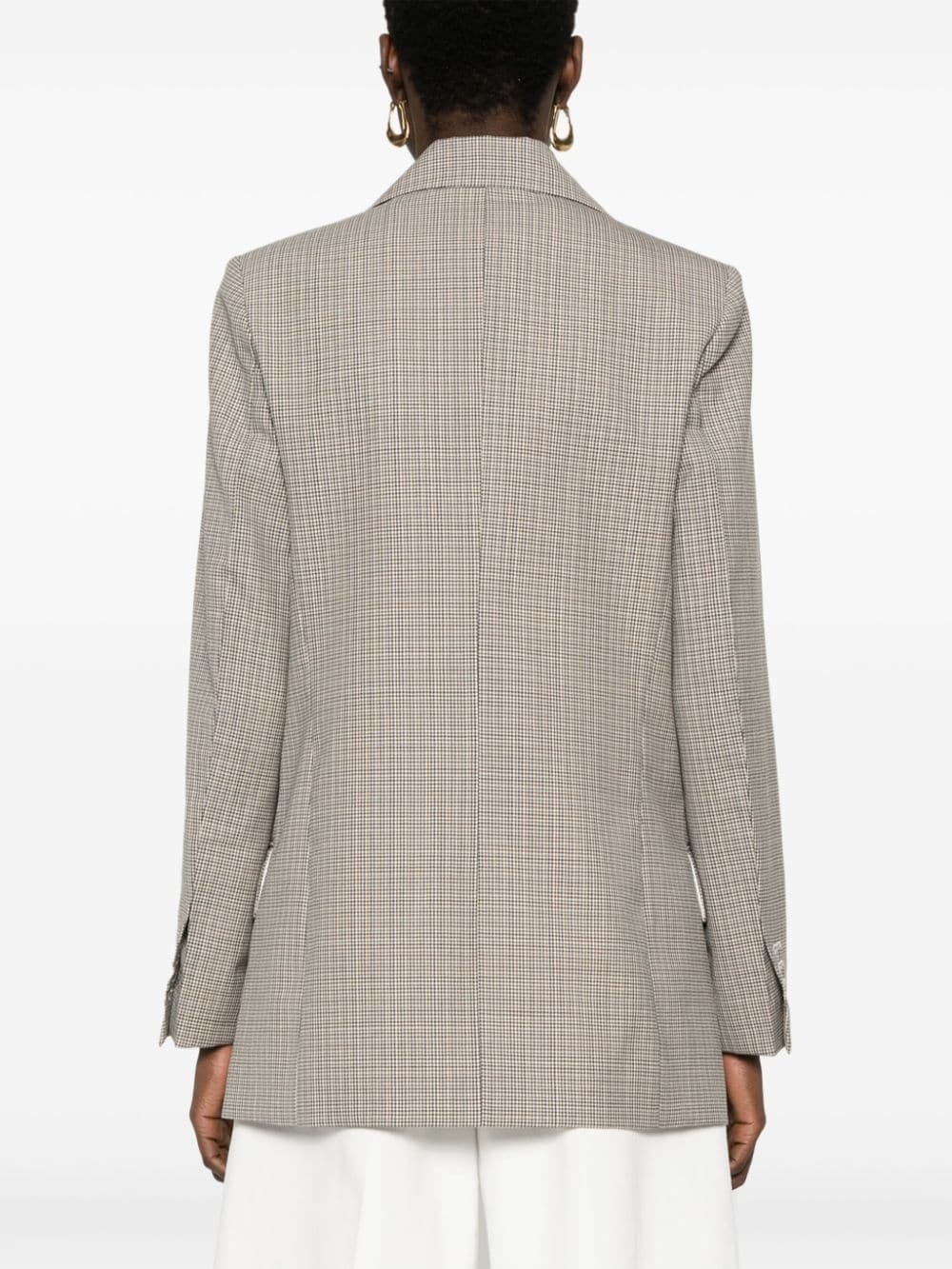 puppytooth peak-lapel blazer - 4