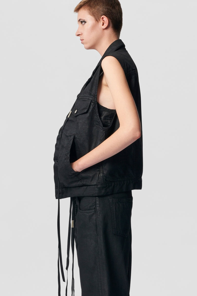 Ann Demeulemeester Juliette 5-Pockets High Comfort Sleeveless Jacket outlook