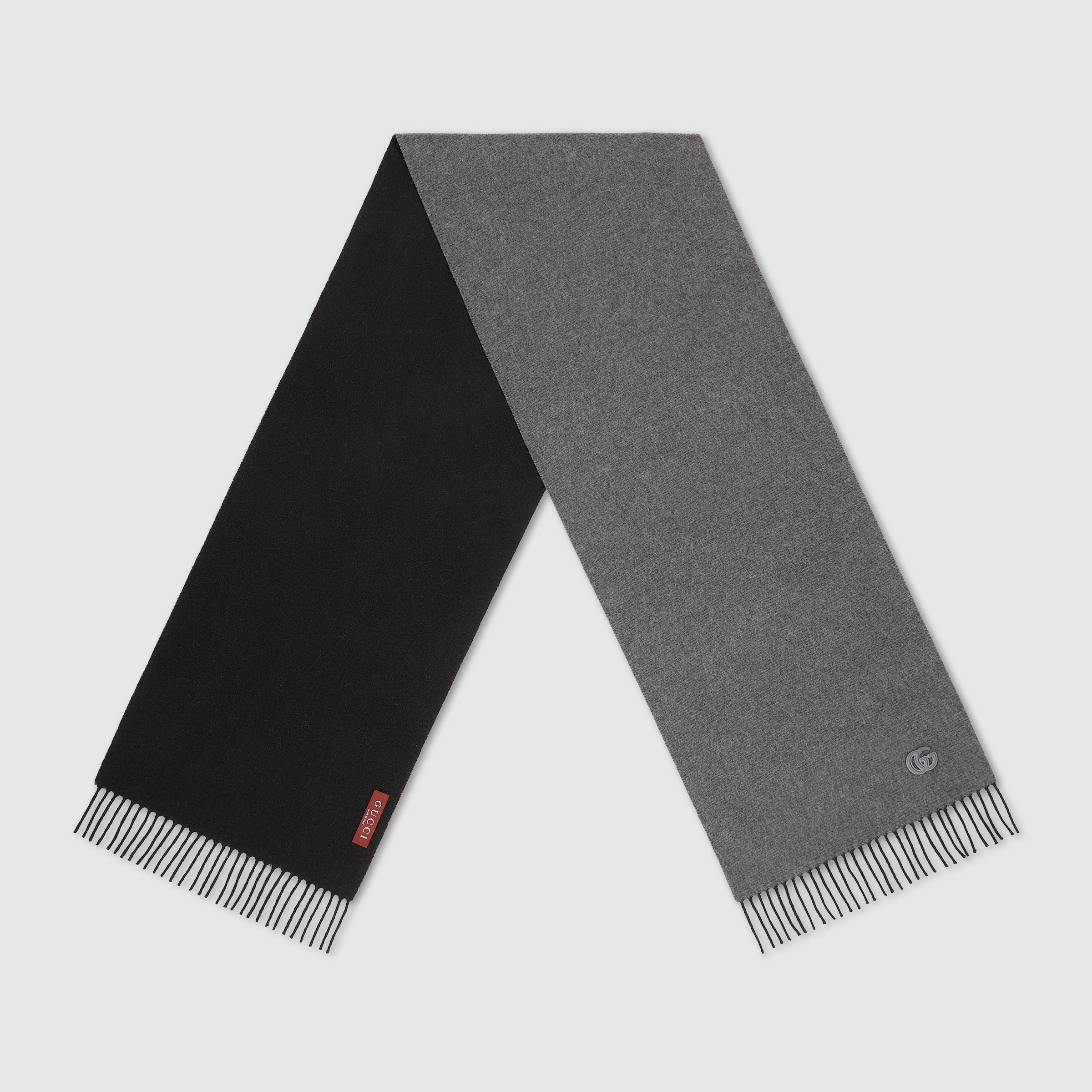 Cashmere scarf with patch - 2