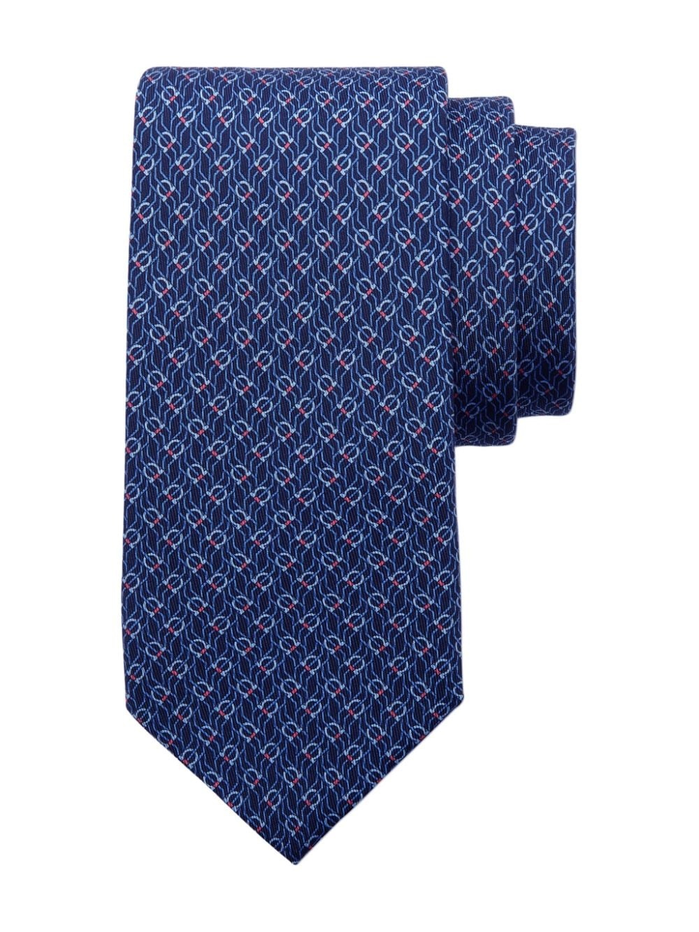 tetris-print silk tie - 2