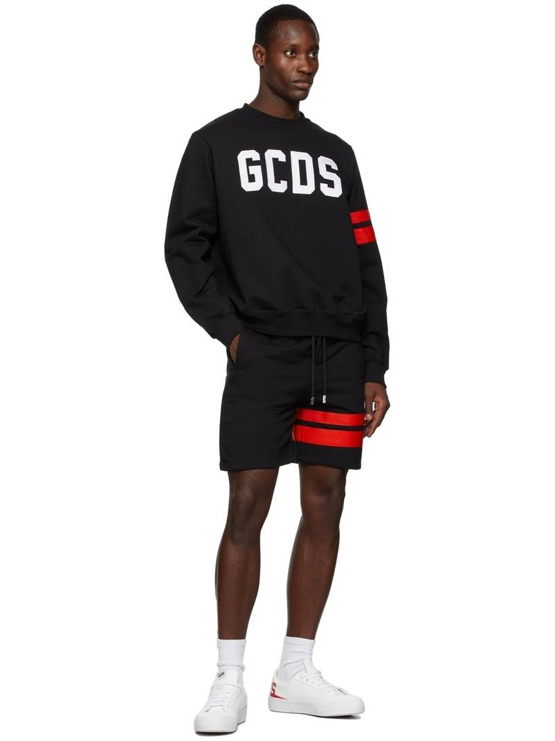 GCDS Black Logo Sweatshirt outlook