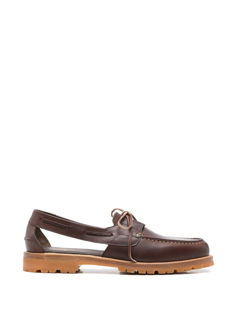 Barolo cut-out boat shoes 1