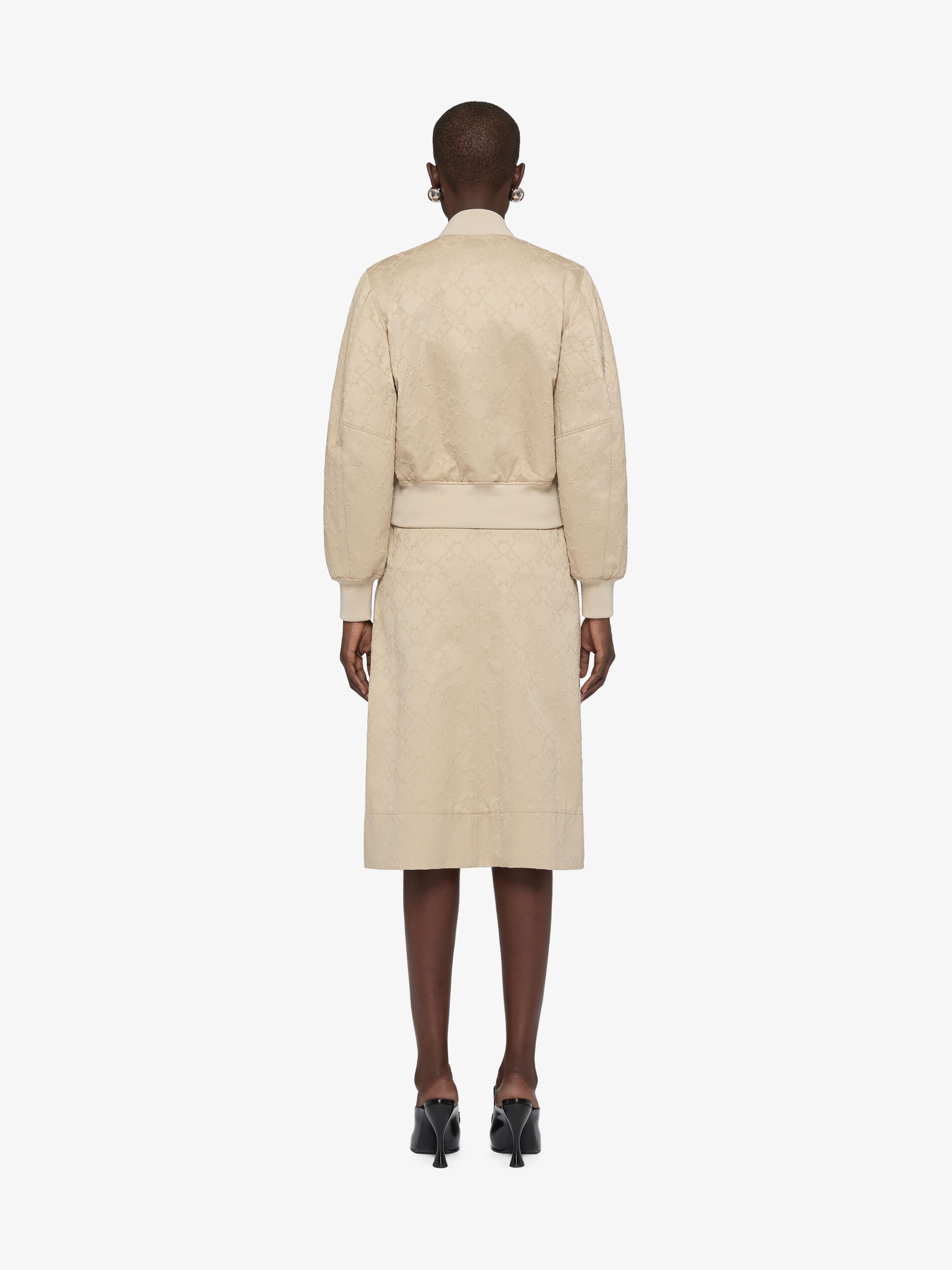 ASYMMETRIC SKIRT IN MONOGRAM 72 COTTON - 3