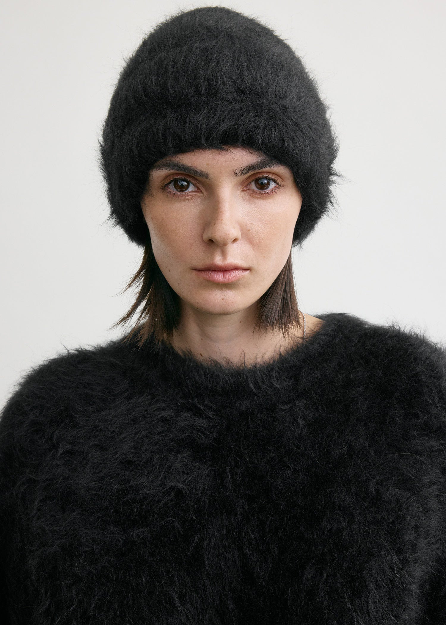 Alpaca knit beanie black - 2
