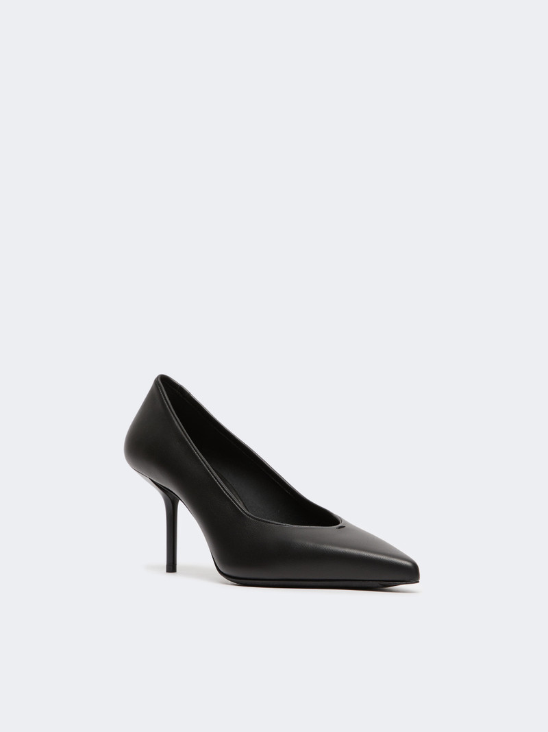 Max Mara SOFTPUMP80 Court shoes in soft nappa leather - BLACK outlook