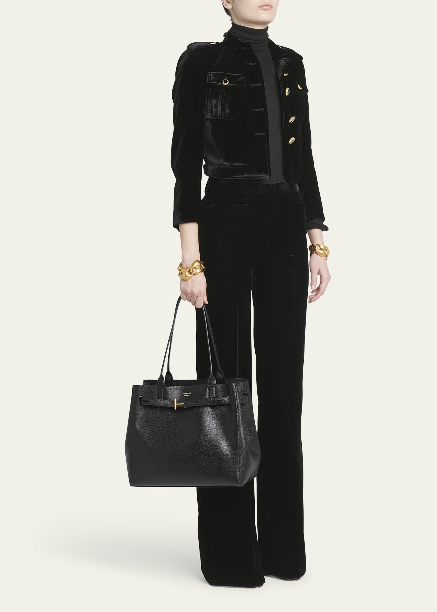 Medium Tote Bag in Grain Leather - 6