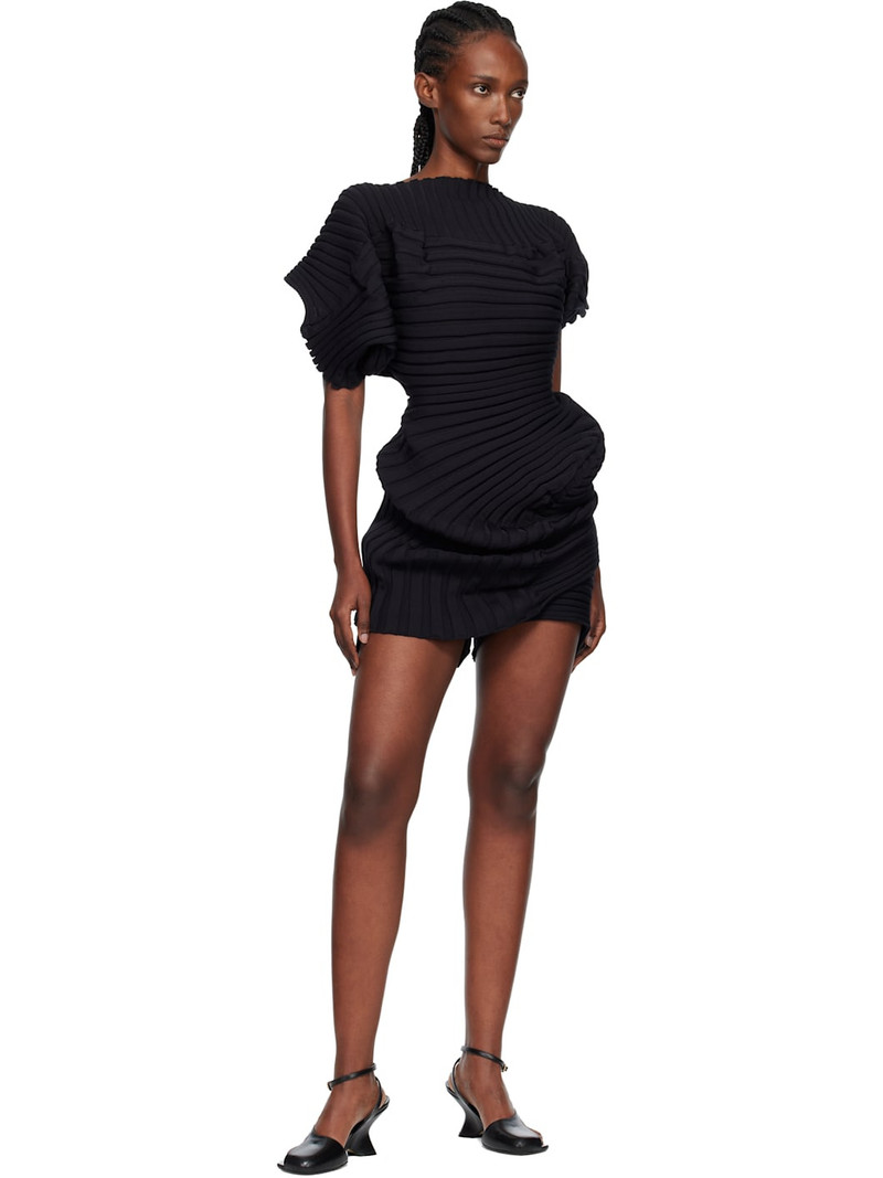 ISSEY MIYAKE Black Knit 'As It Is' Top outlook