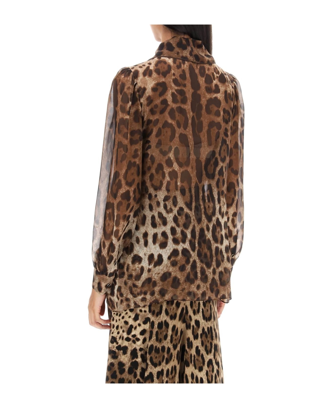 Leopard-print Silk Blouse - 3