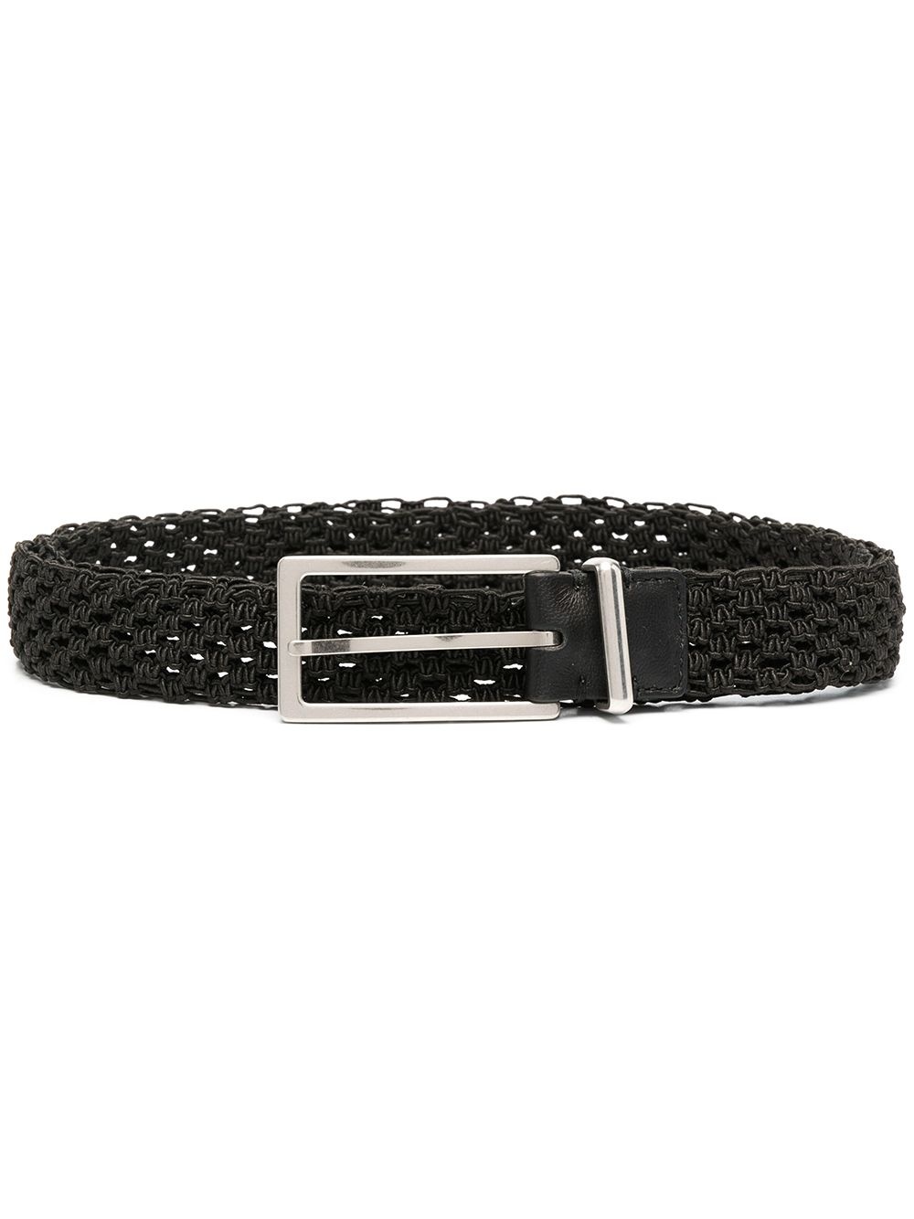 macramé leather belt - 1