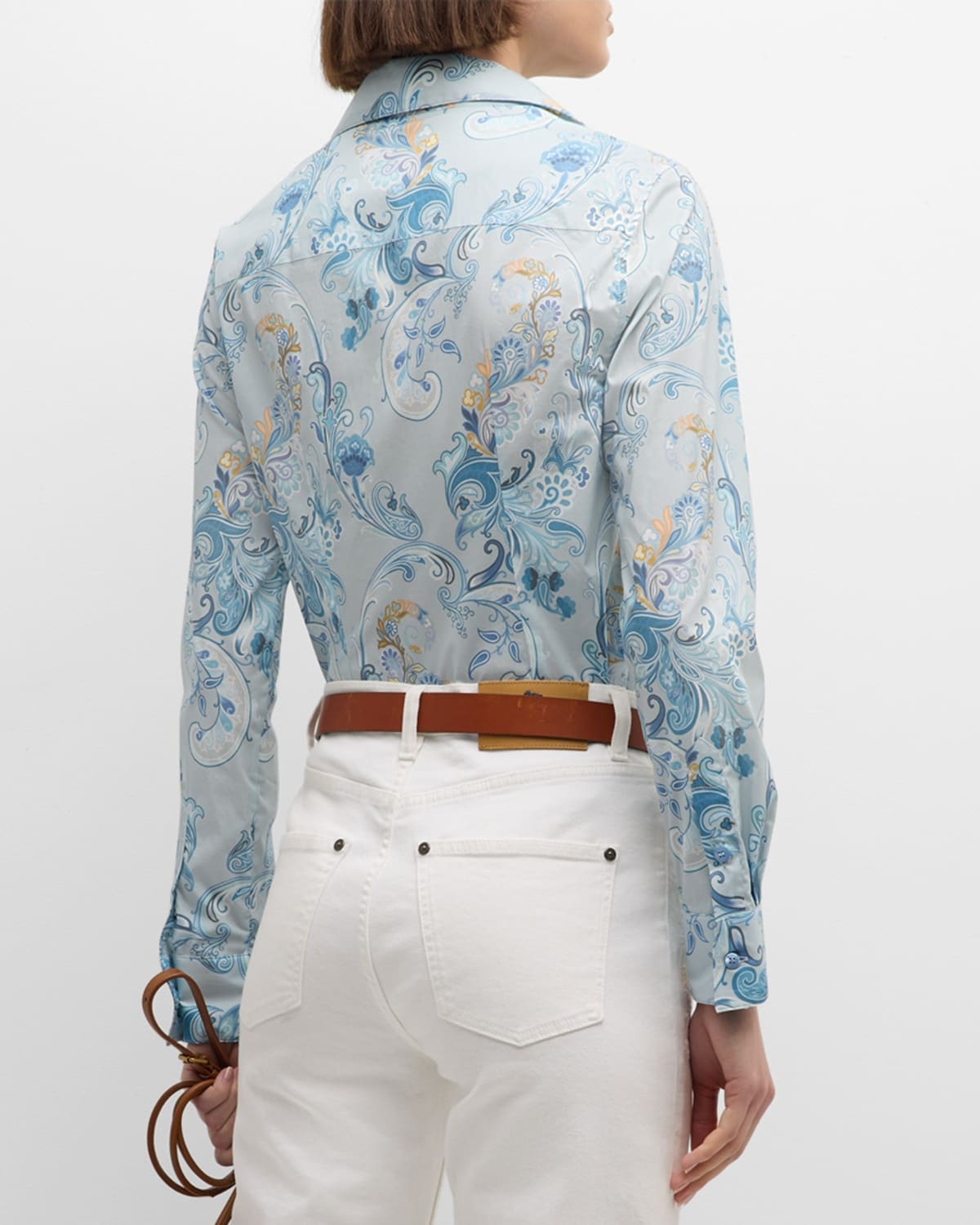 Etch Paisley Long-Sleeve Cotton Shirt - 6