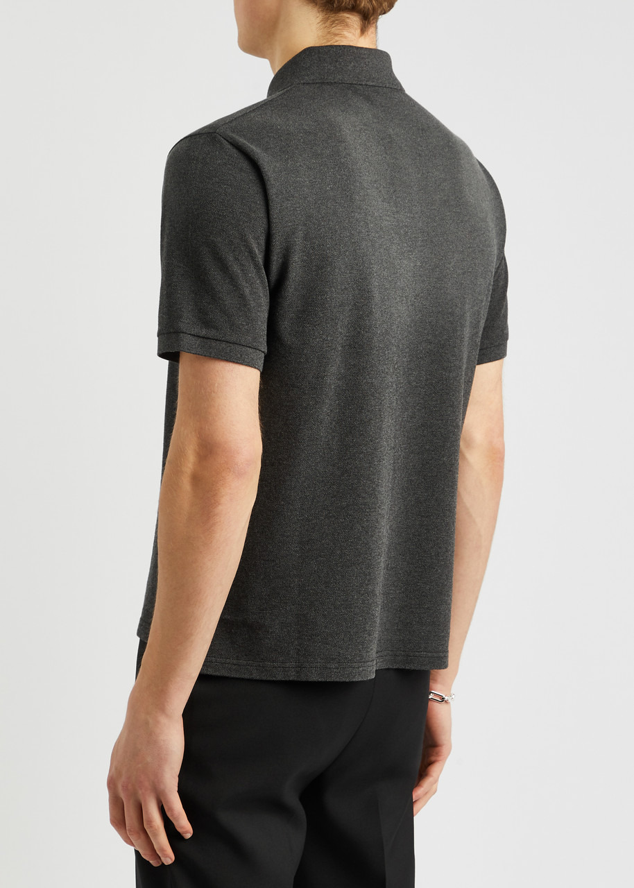 Logo piqué cotton-blend polo shirt - 3
